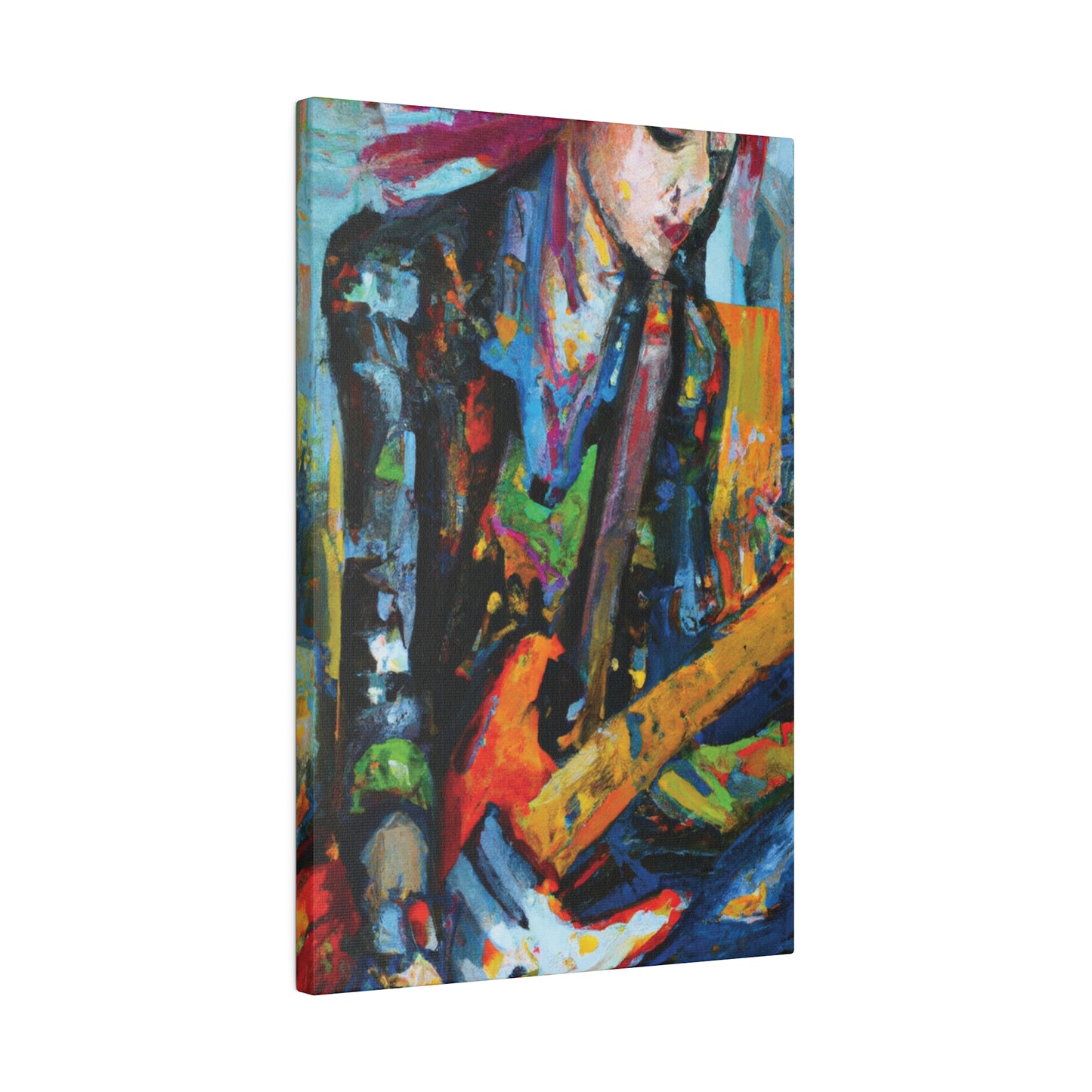 7893K - Rockstar Oil Painting Style Print | Poster | Home Decor | Wall Art | Music Art | Canvas