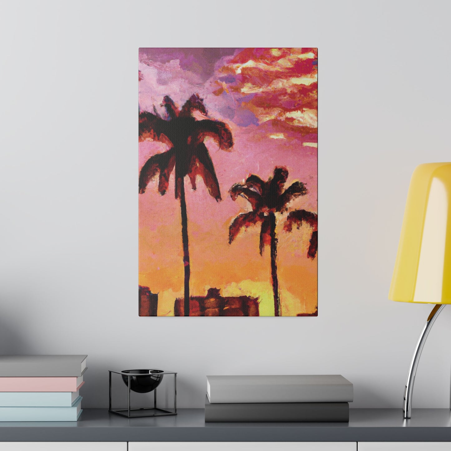 7485A - Miami Beach Sunset Painting Print | Miami | Beach | Sunset | Poster | Home Decor | Wall Art | Canvas