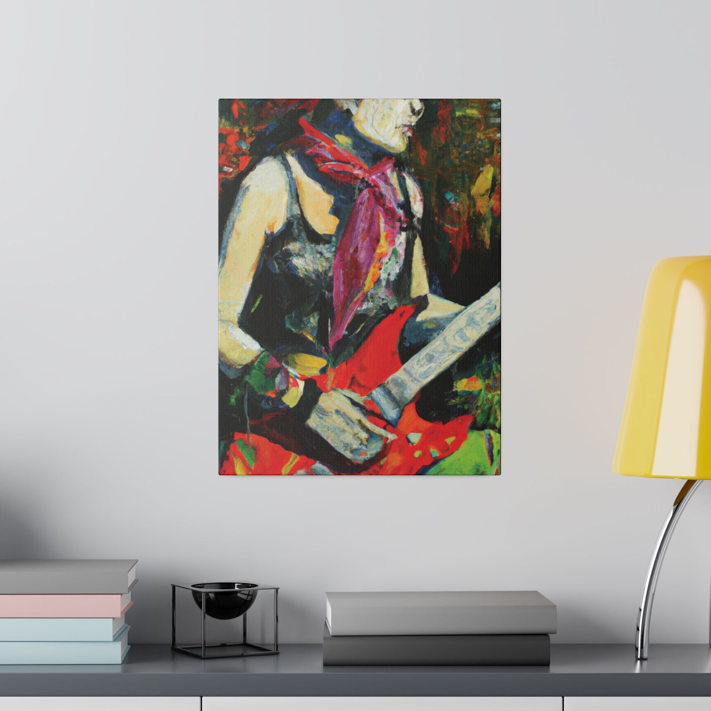 7203Q - Rockstar Oil Painting Style Print | Poster | Home Decor | Wall Art | Music Art | Canvas