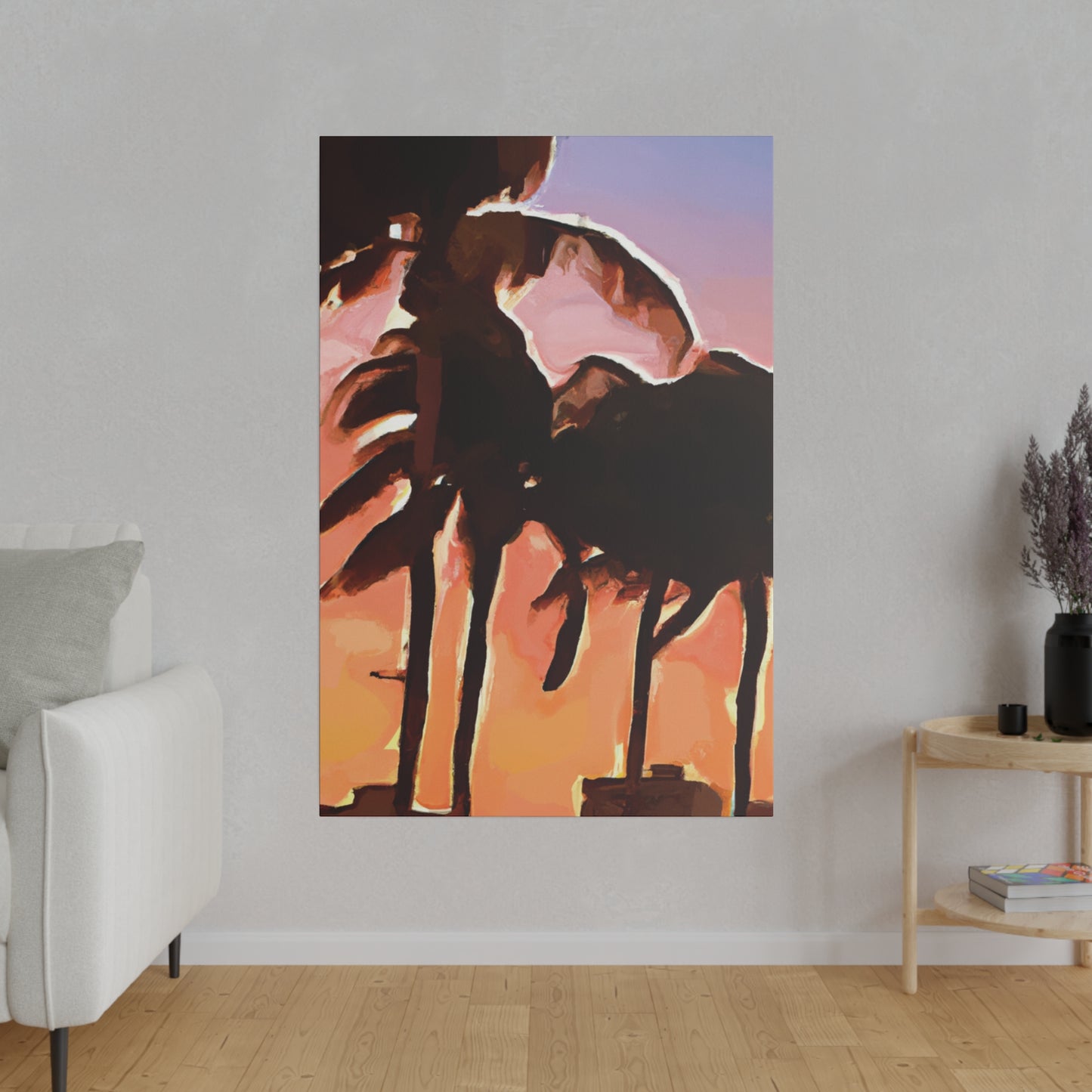 7373S - Miami Beach Sunset Painting Print | Miami | Beach | Sunset | Poster | Home Decor | Wall Art | Canvas