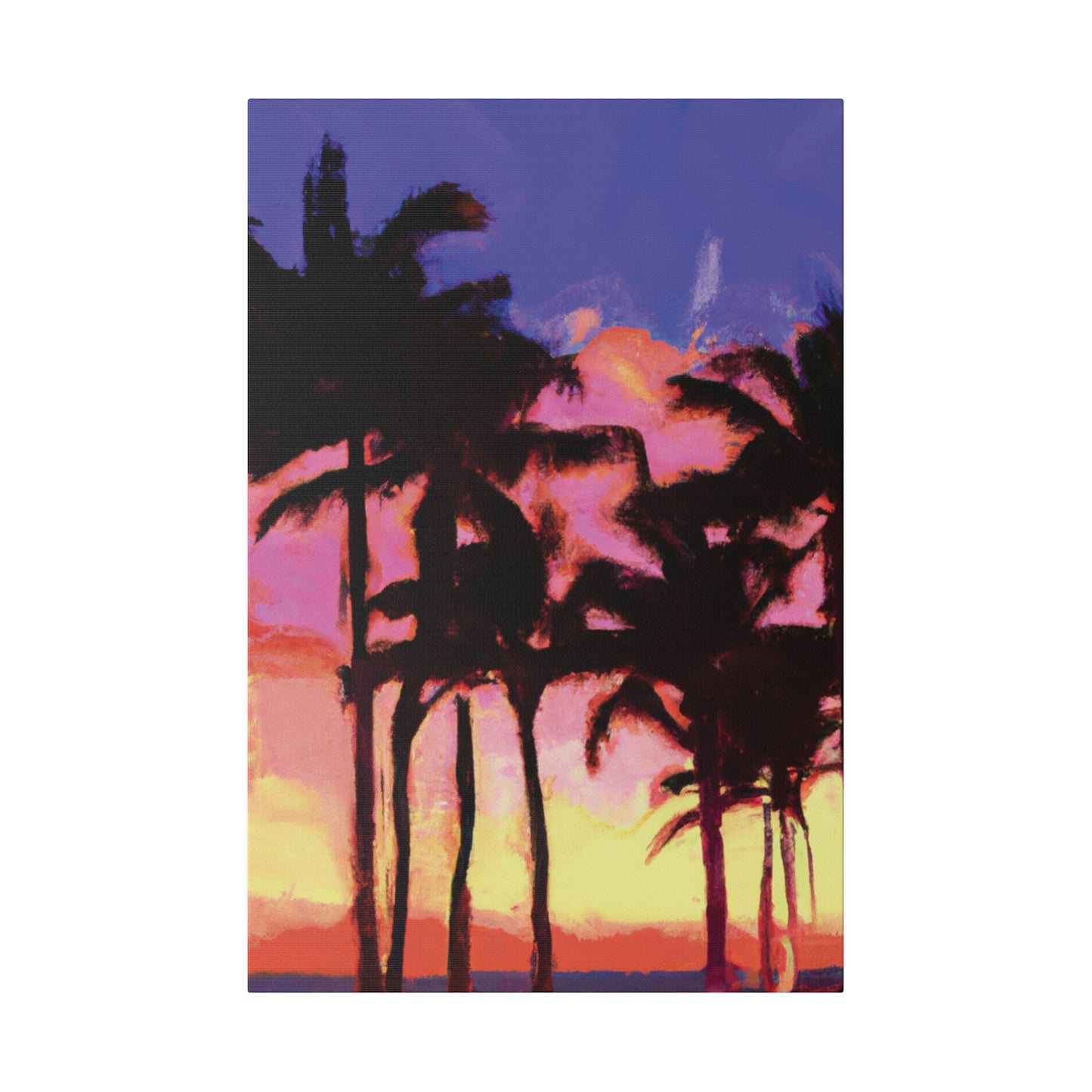 9365H - Miami Beach Sunset Painting Print | Miami | Beach | Sunset | Poster | Home Decor | Wall Art | Canvas