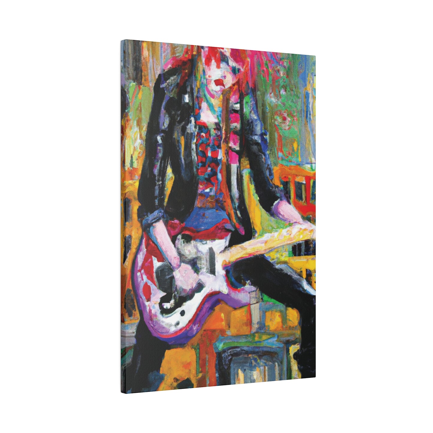 834H - Rockstar Oil Painting Style Print | Poster | Home Decor | Wall Art | Music Art | Canvas