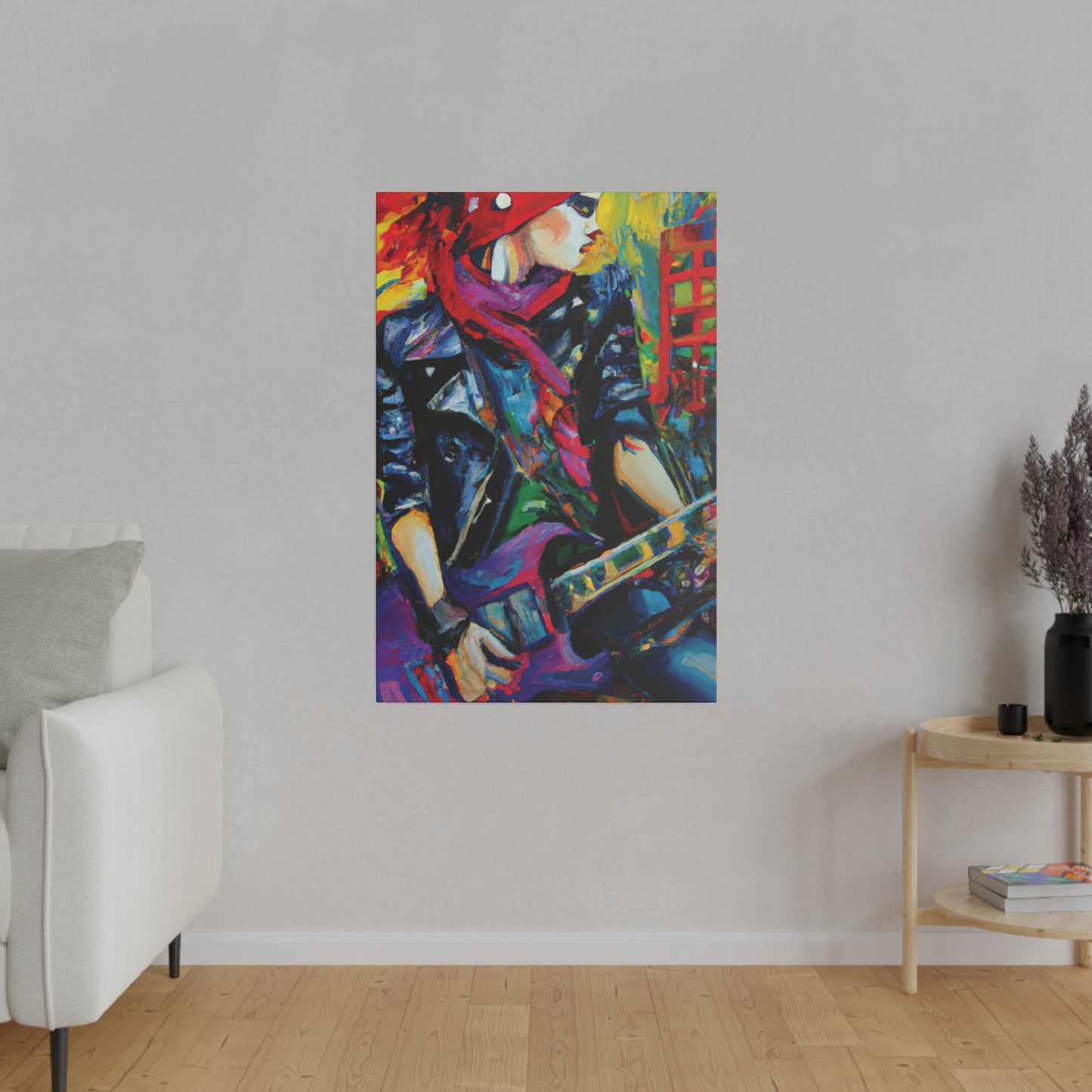 9413L - Rockstar Oil Painting Style Print | Poster | Home Decor | Wall Art | Music Art | Canvas