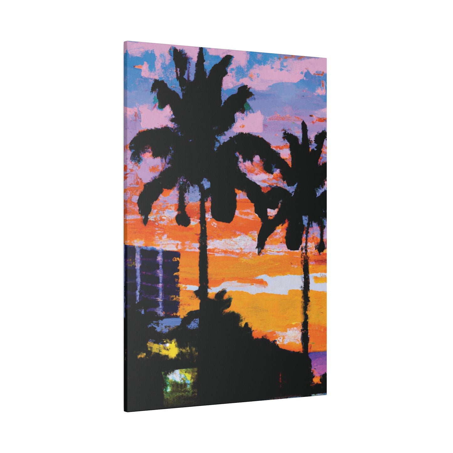 4756G - Miami Beach Sunset Painting Print | Miami | Beach | Sunset | Poster | Home Decor | Wall Art | Canvas