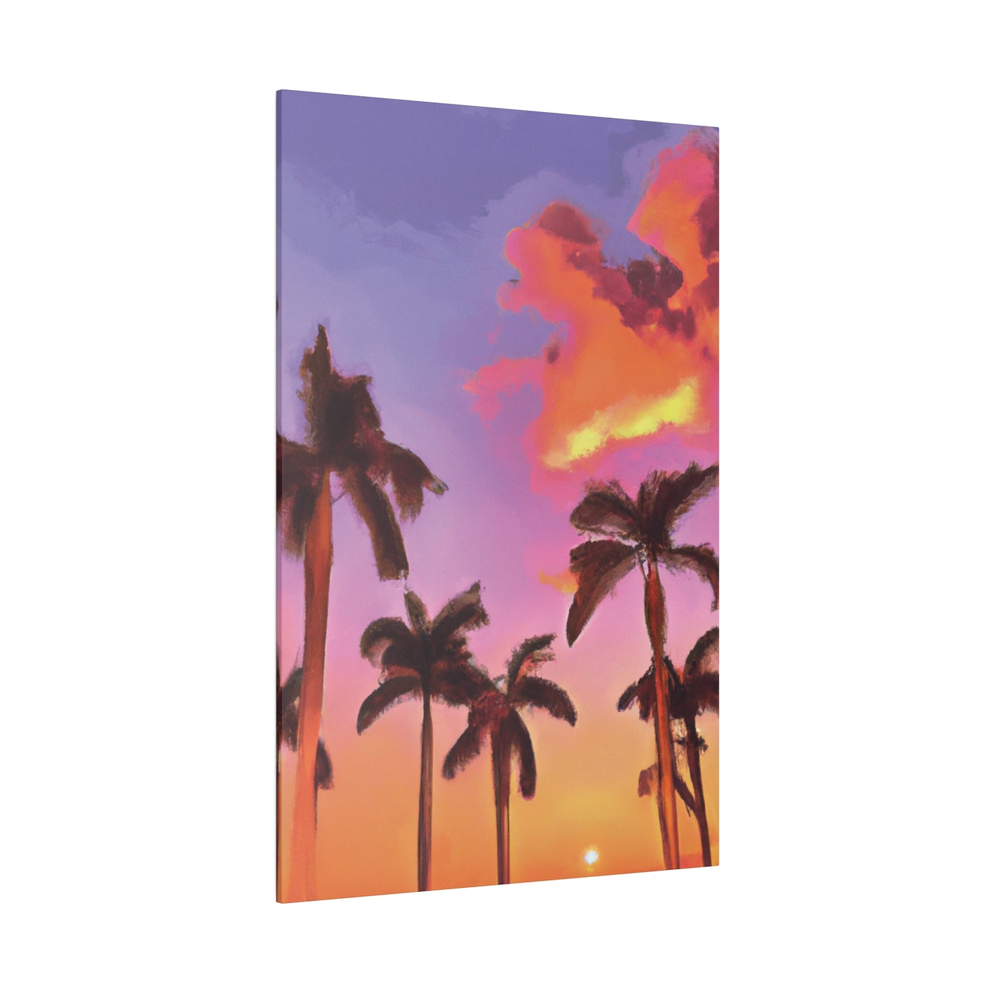 7518V - Miami Beach Sunset Painting Print | Miami | Beach | Sunset | Poster | Home Decor | Wall Art | Canvas