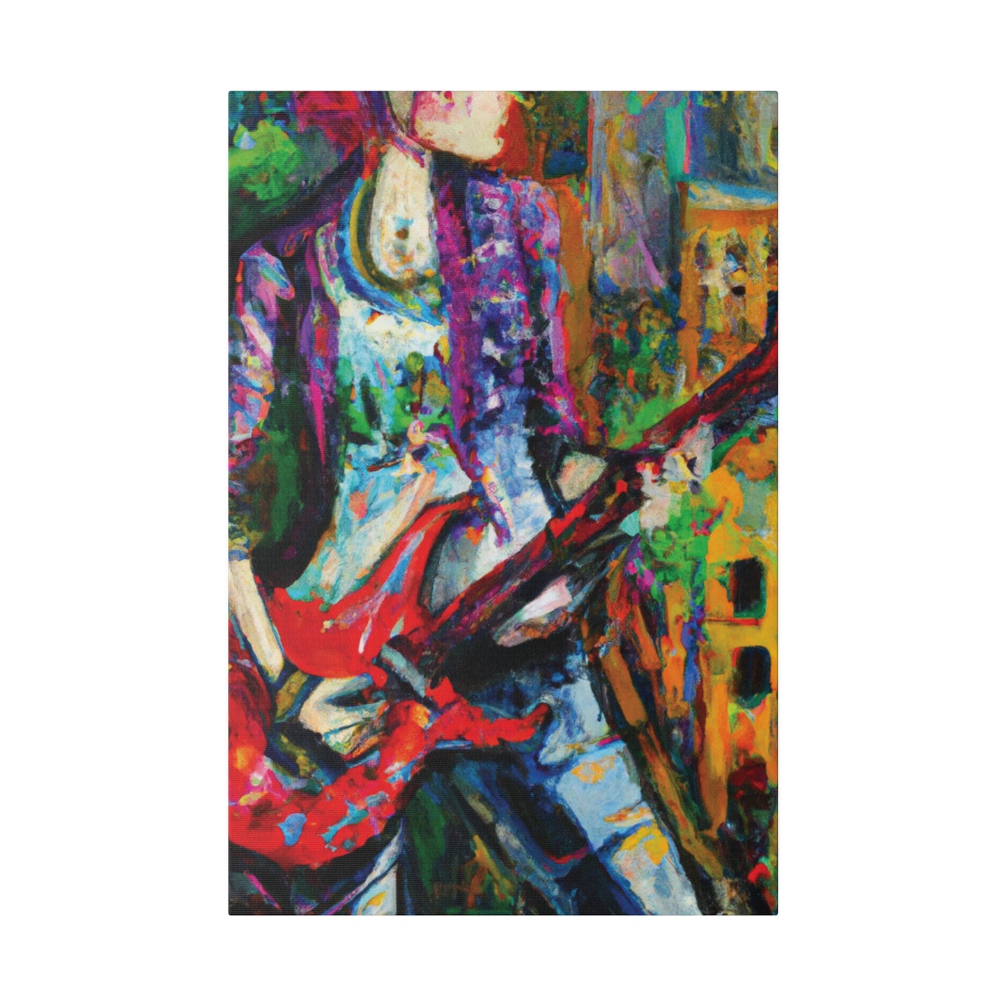 8263J - Rockstar Oil Painting Style Print | Poster | Home Decor | Wall Art | Music Art | Canvas