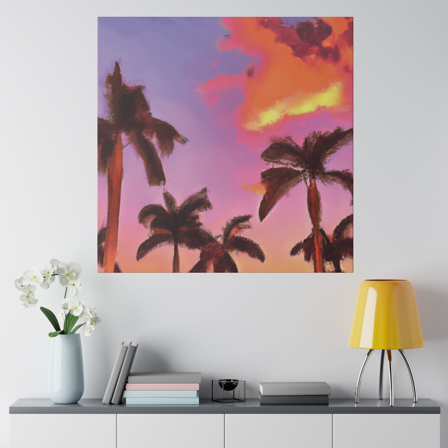 7518V - Miami Beach Sunset Painting Print | Miami | Beach | Sunset | Poster | Home Decor | Wall Art | Canvas