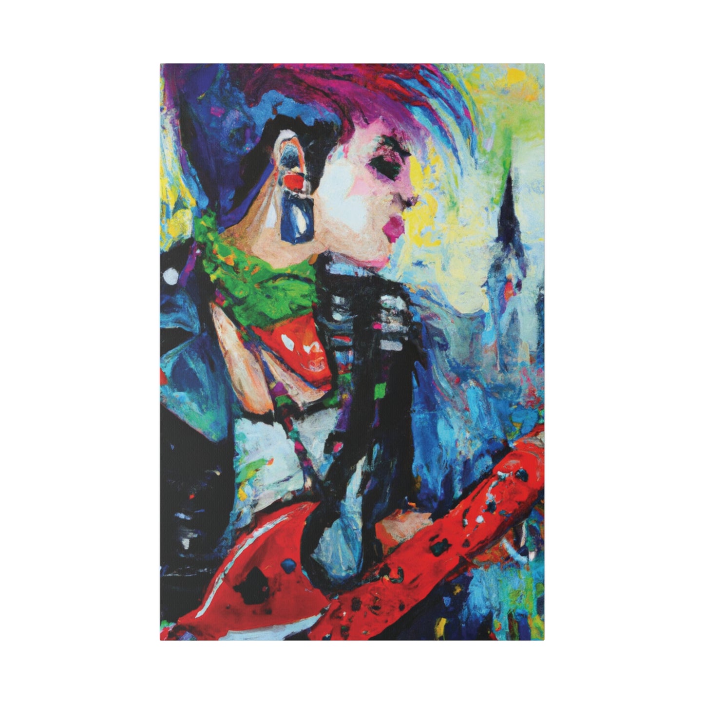 2183C - Rockstar Oil Painting Style Print | Poster | Home Decor | Wall Art | Music Art | Canvas