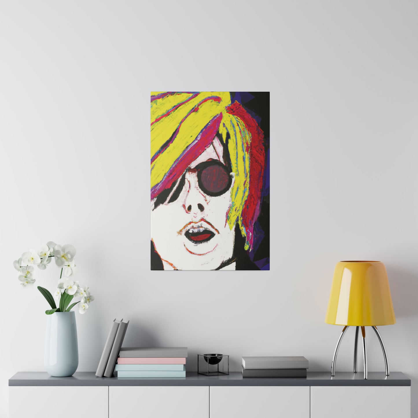 1273Y - Rockstar Painting Print | Face | Abstract | Poster | Home Decor | Wall Art | Music Art | Canvas