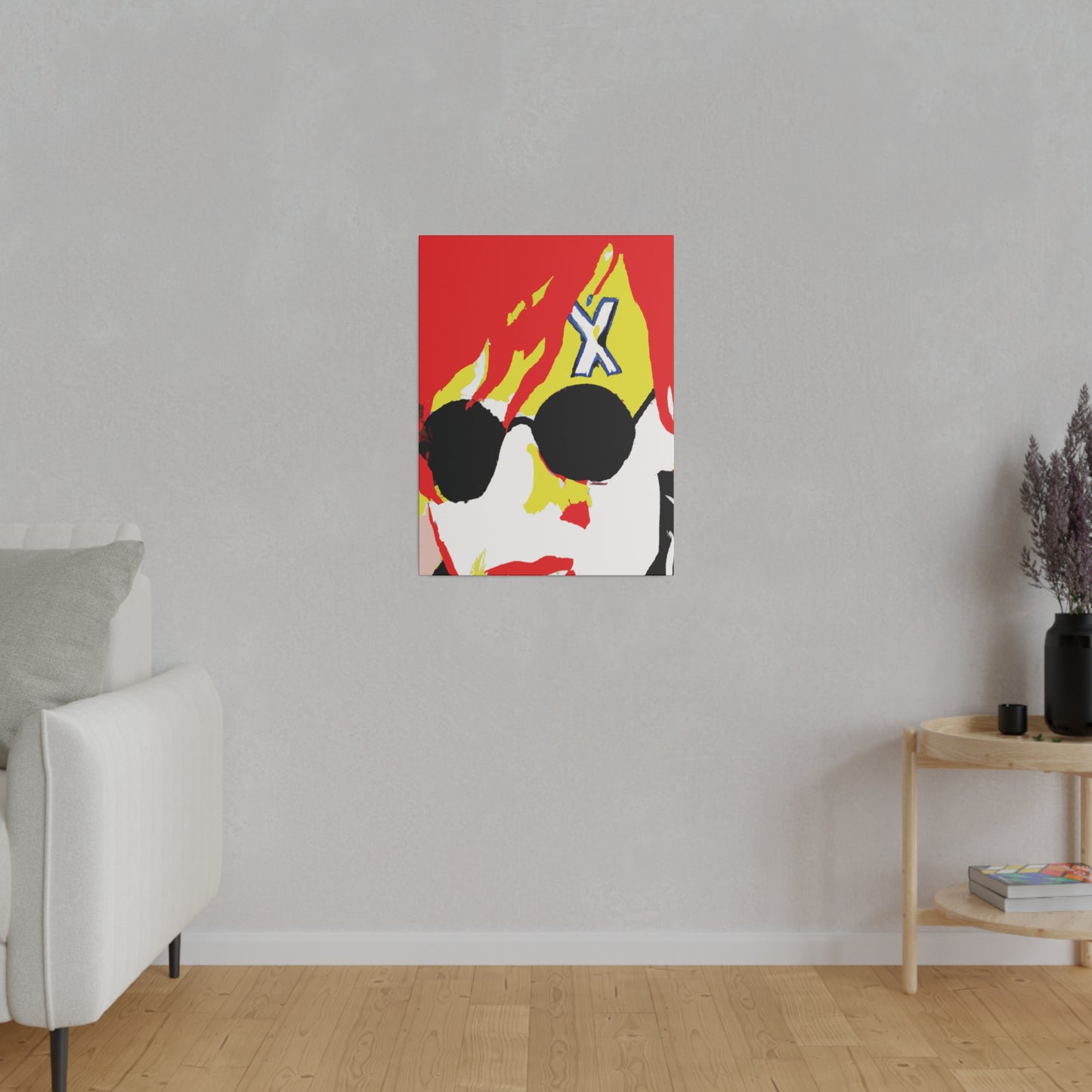 3281Z - Rockstar Painting Print | Face | Abstract | Poster | Home Decor | Wall Art | Music Art | Canvas