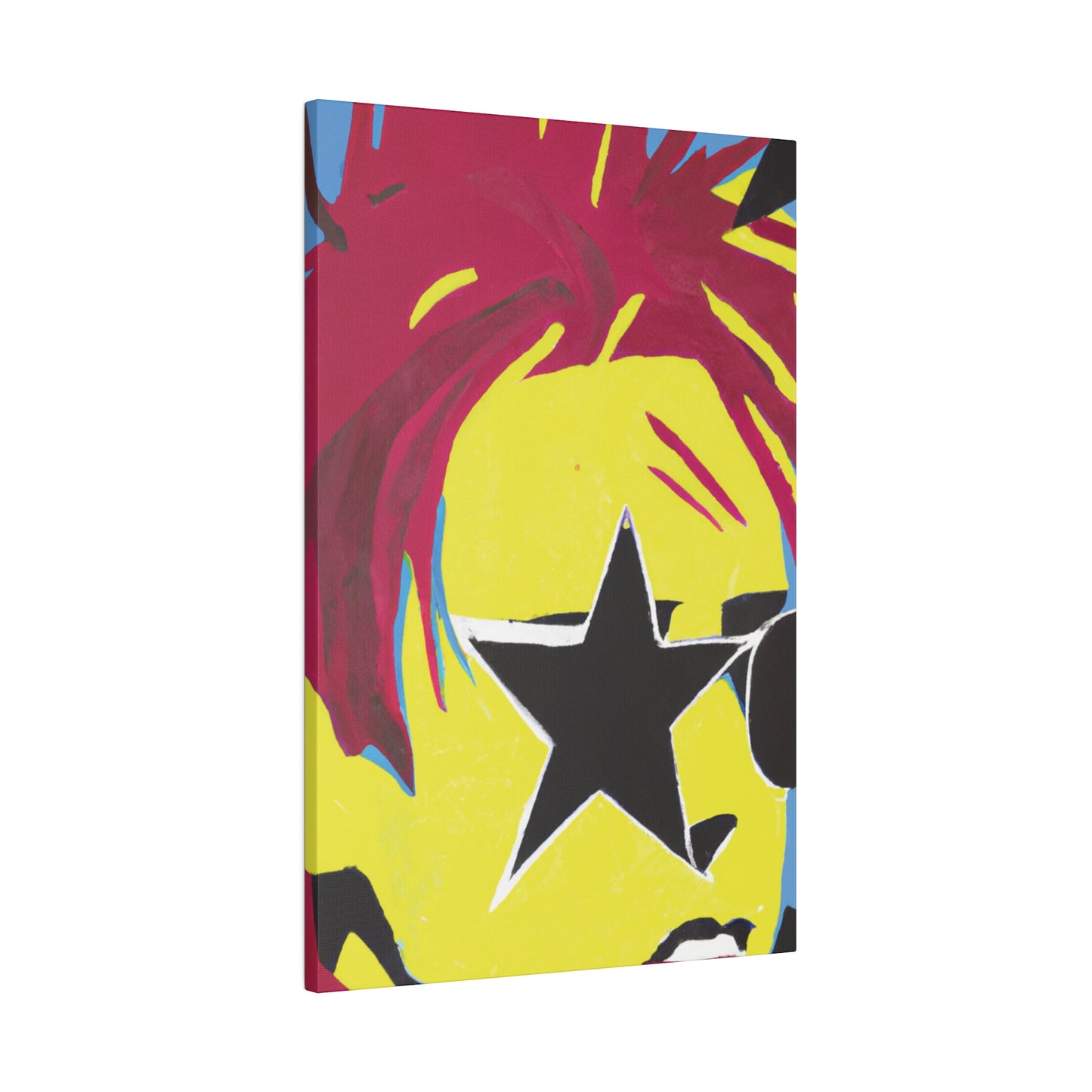 5063P - Rockstar Painting Print | Face | Abstract | Poster | Home Decor | Wall Art | Music Art | Canvas
