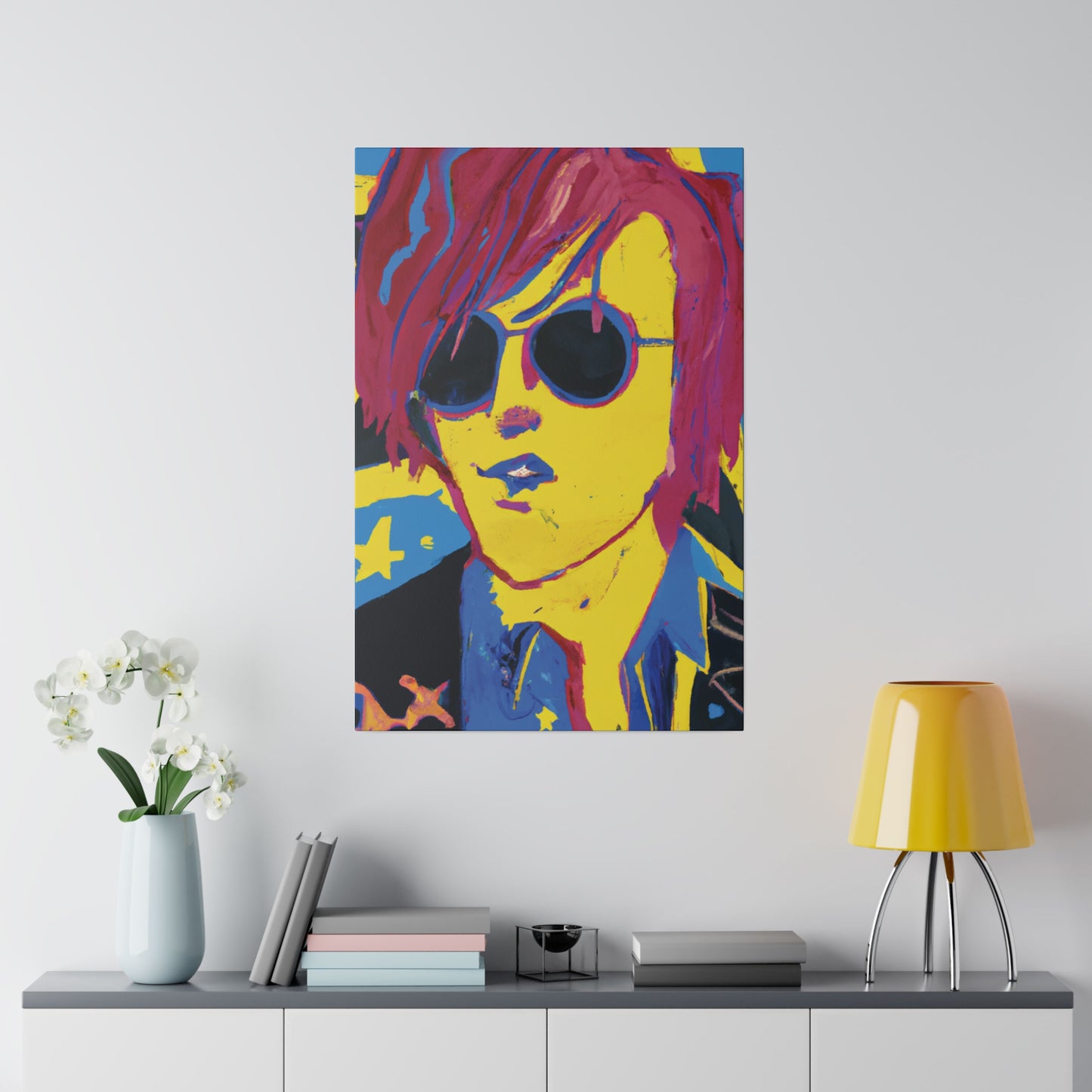 4543H - Rockstar Painting Print | Face | Abstract | Poster | Home Decor | Wall Art | Music Art | Canvas