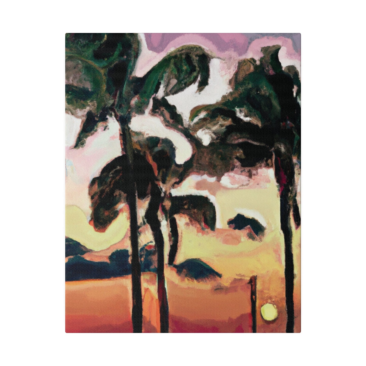 8274F - Miami Beach Sunset Painting Print | Miami | Beach | Sunset | Poster | Home Decor | Wall Art | Canvas