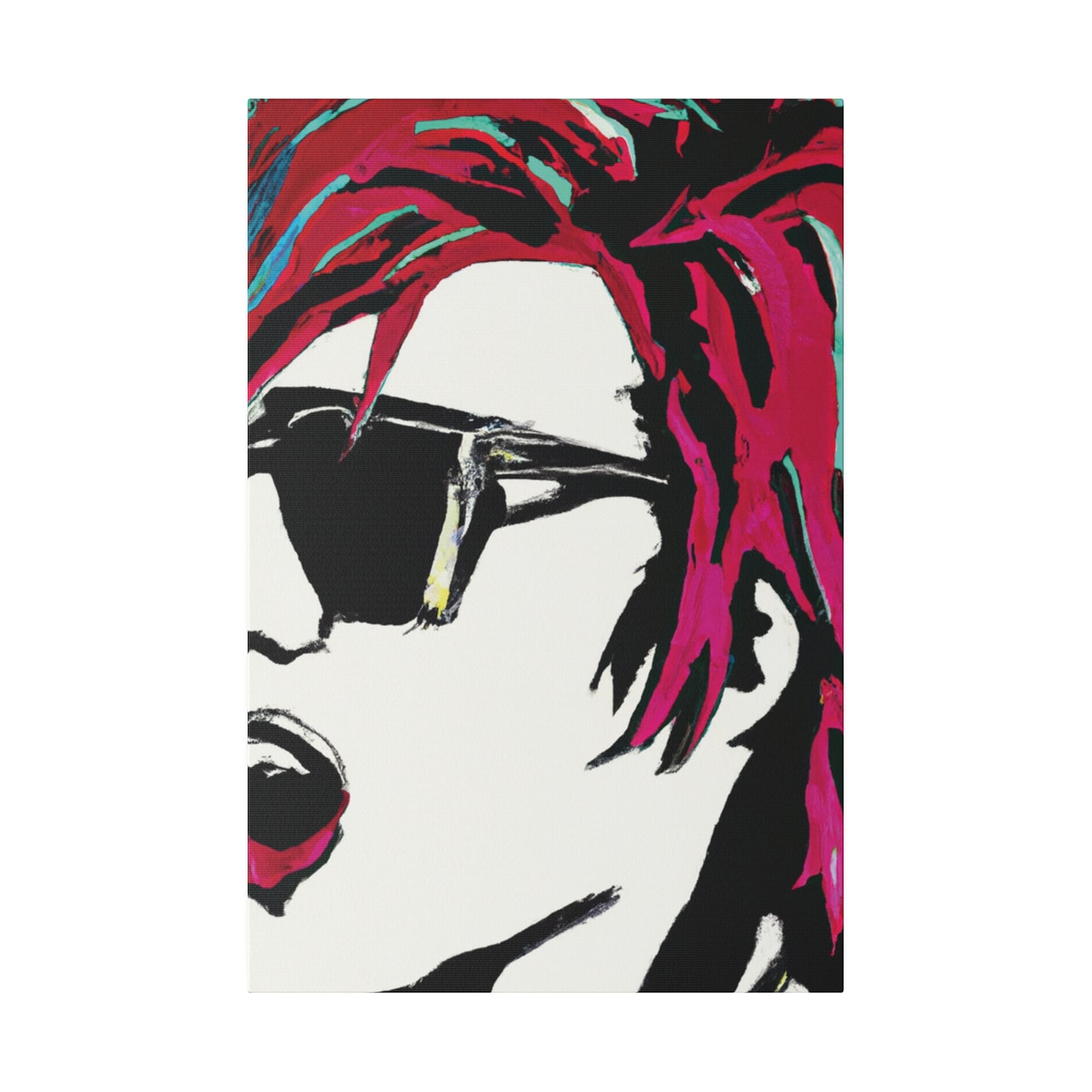 7835B - Rockstar Painting Print | Face | Abstract | Poster | Home Decor | Wall Art | Music Art | Canvas