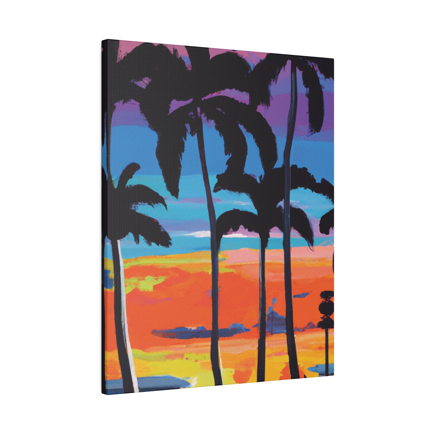 7891V - Miami Beach Sunset Painting Print | Miami | Beach | Sunset | Poster | Home Decor | Wall Art | Canvas