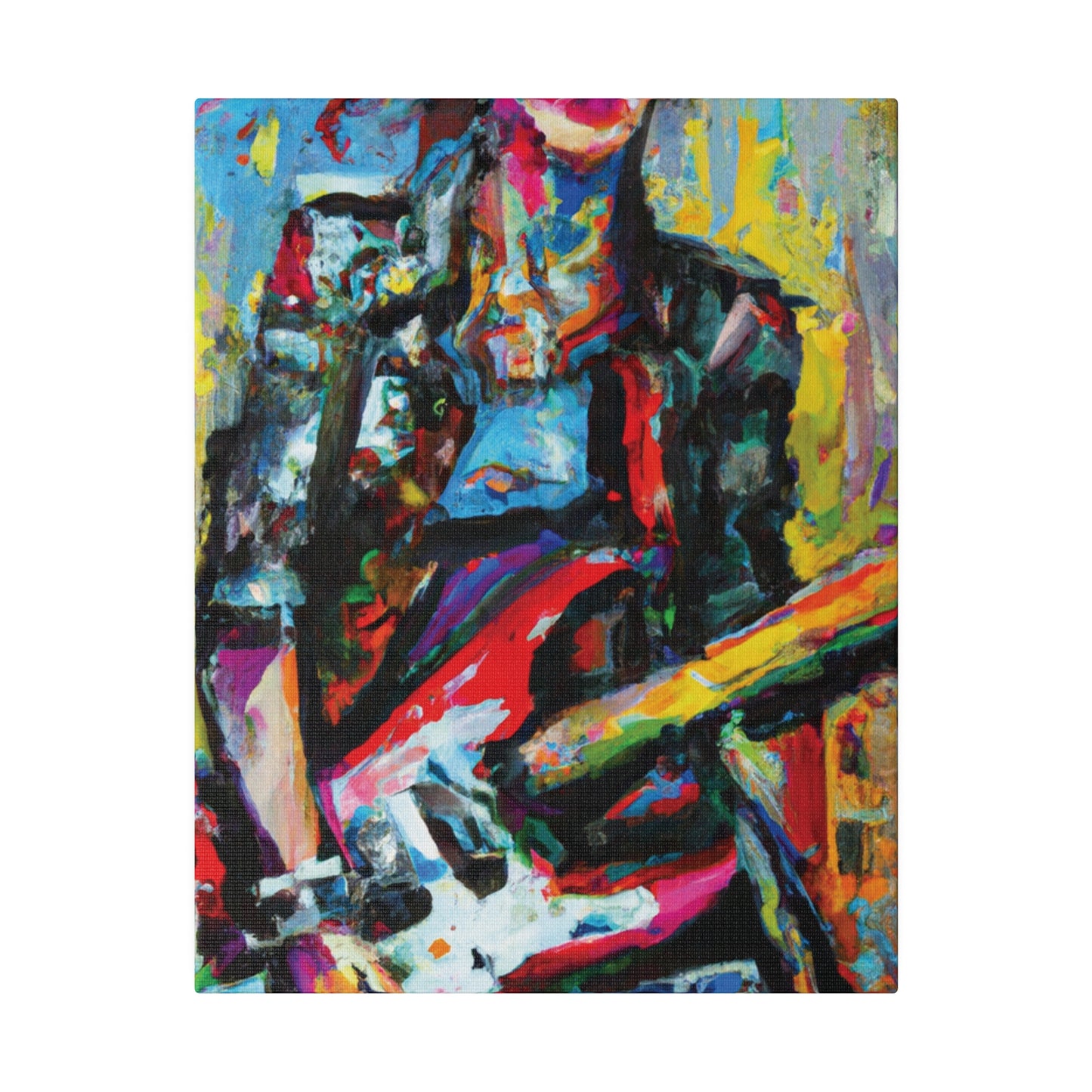9010O - Rockstar Oil Painting Style Print | Poster | Home Decor | Wall Art | Music Art | Canvas
