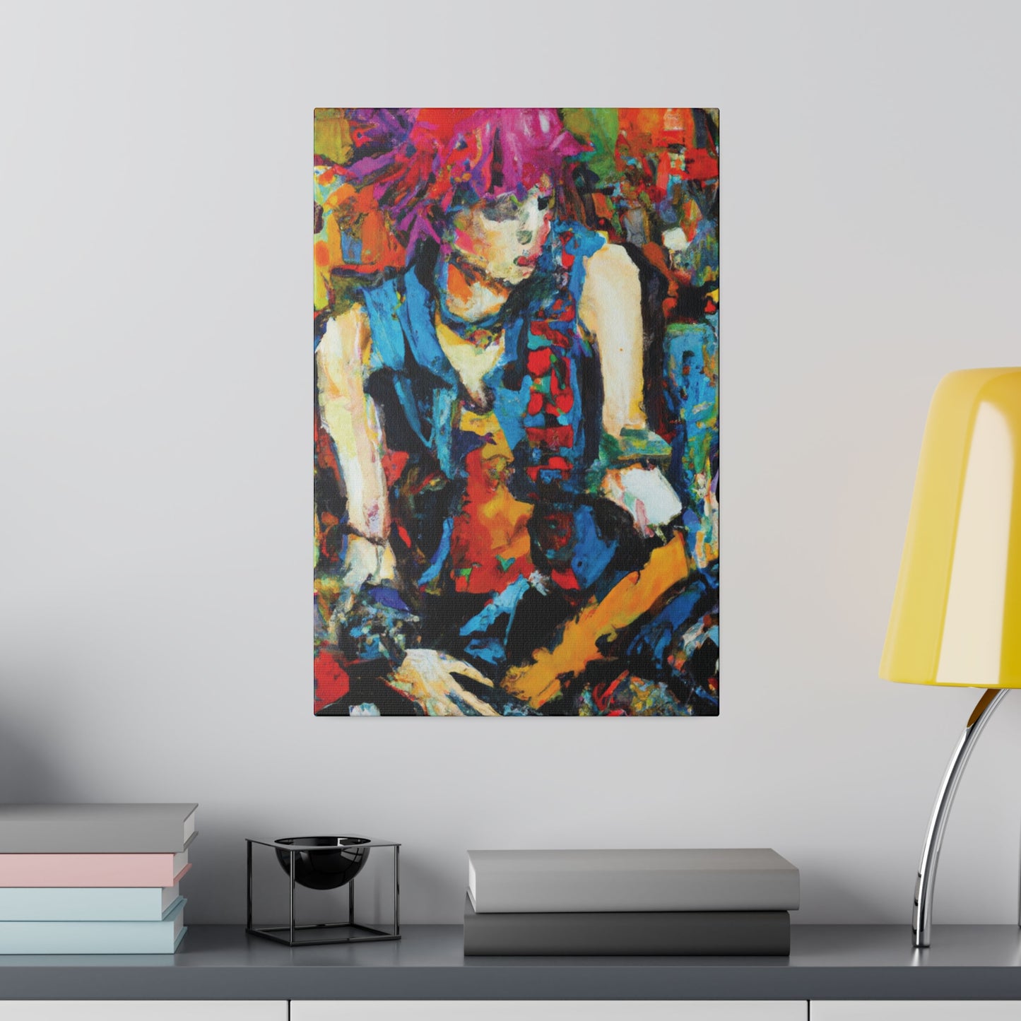 5373K - Rockstar Oil Painting Style Print | Poster | Home Decor | Wall Art | Music Art | Canvas