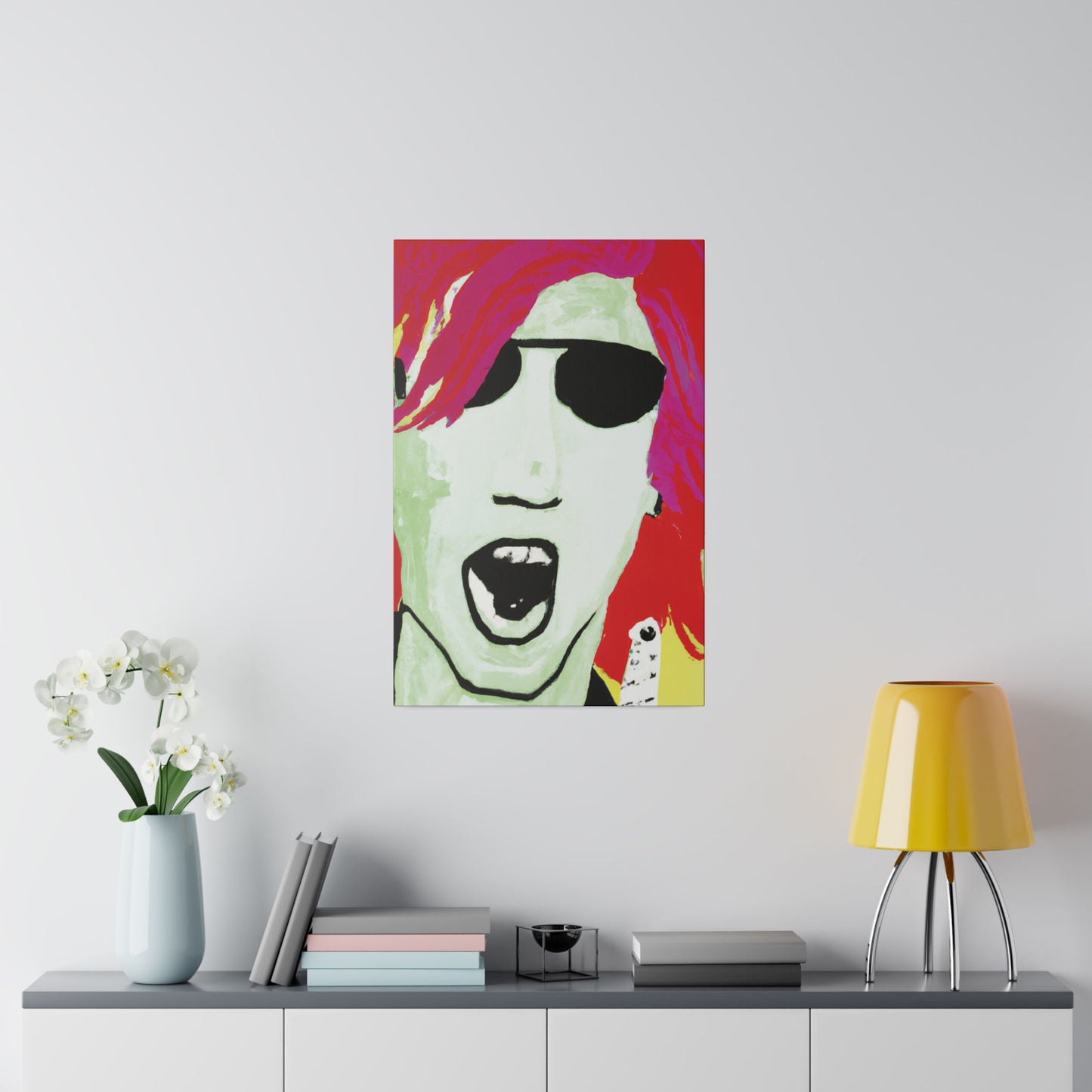 4662J - Rockstar Painting Print | Face | Abstract | Poster | Home Decor | Wall Art | Music Art | Canvas