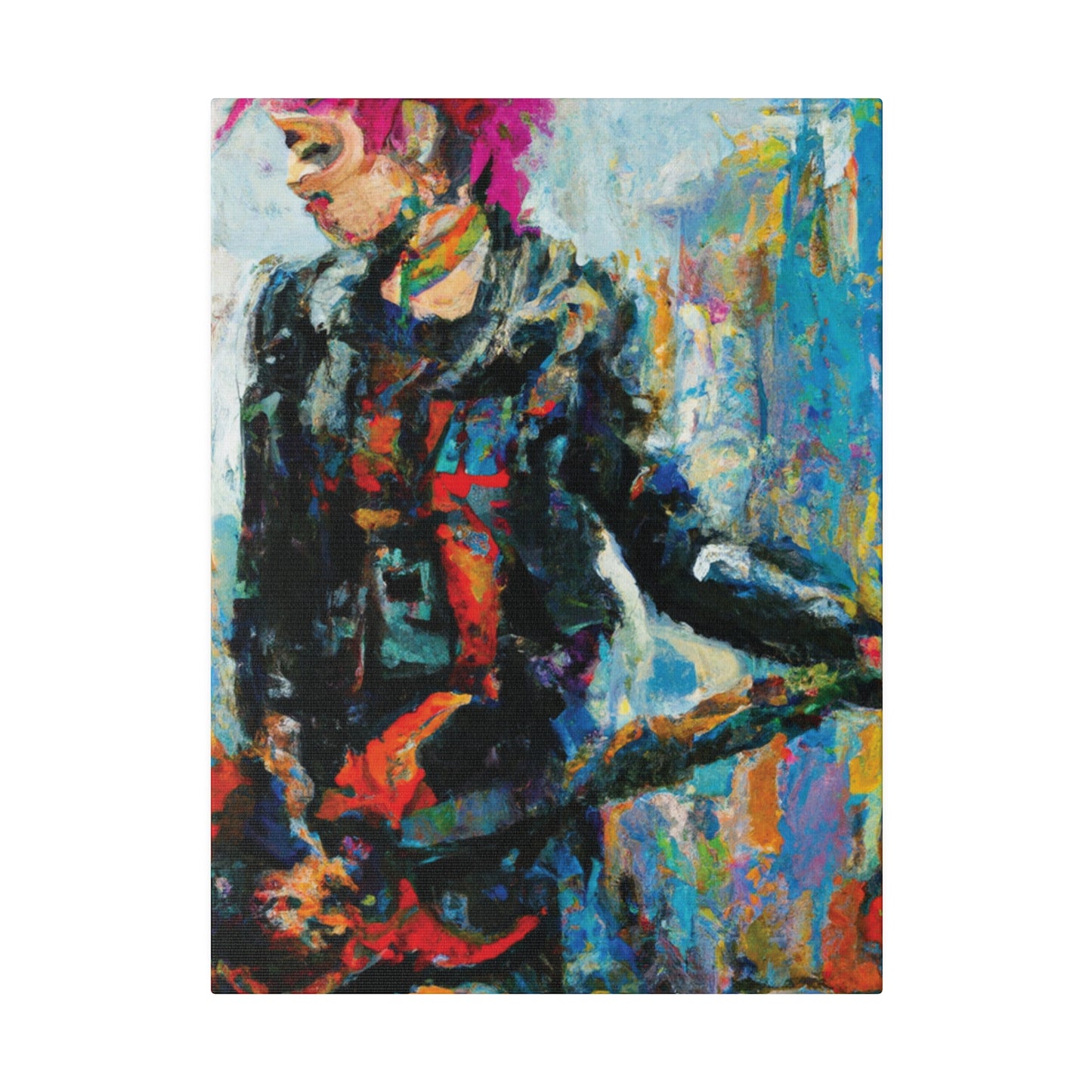 5258U - Rockstar Oil Painting Style Print | Poster | Home Decor | Wall Art | Music Art | Canvas