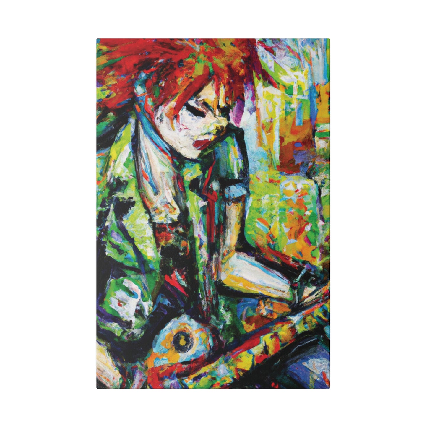 2204G - Rockstar Oil Painting Style Print | Poster | Home Decor | Wall Art | Music Art | Canvas