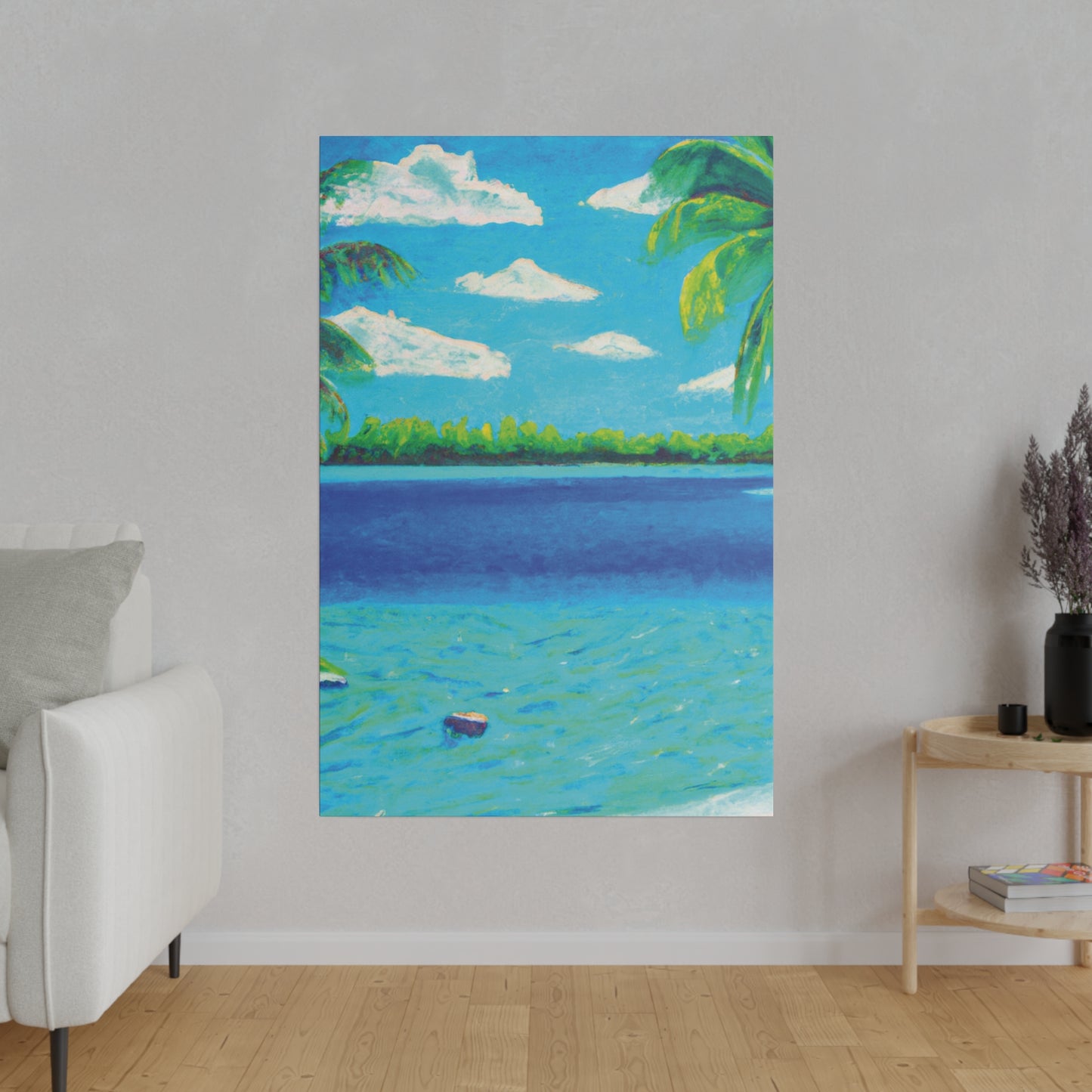 4513K - Bahamas Ocean Painting Print | Bahamas | Ocean | Beach | Poster | Home Decor | Wall Art | Canvas