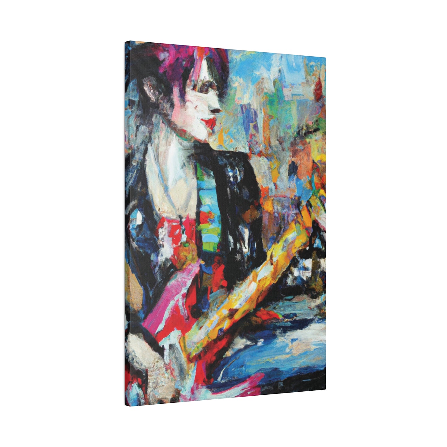 8162K - Rockstar Oil Painting Style Print | Poster | Home Decor | Wall Art | Music Art | Canvas