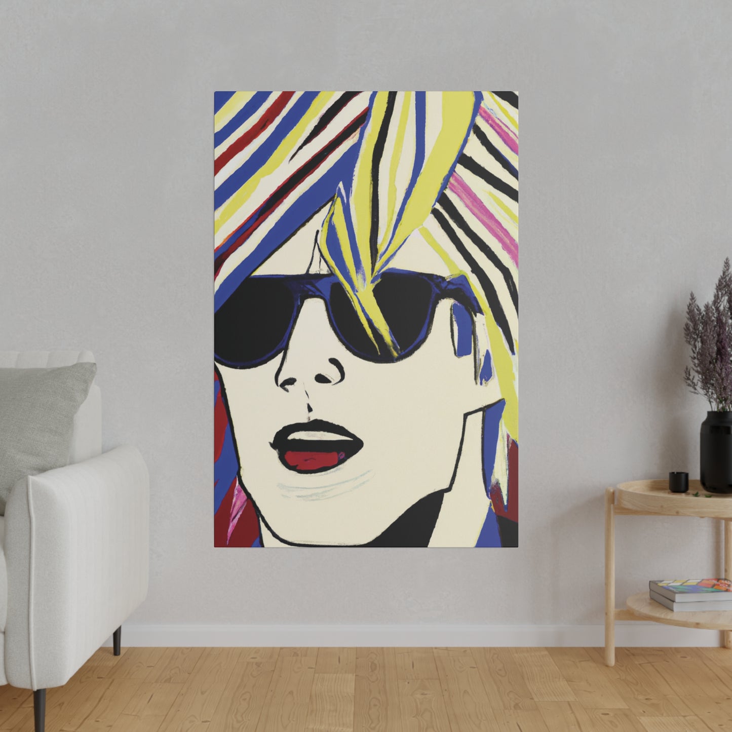 4789F - Rockstar Painting Print | Face | Abstract | Poster | Home Decor | Wall Art | Music Art | Canvas