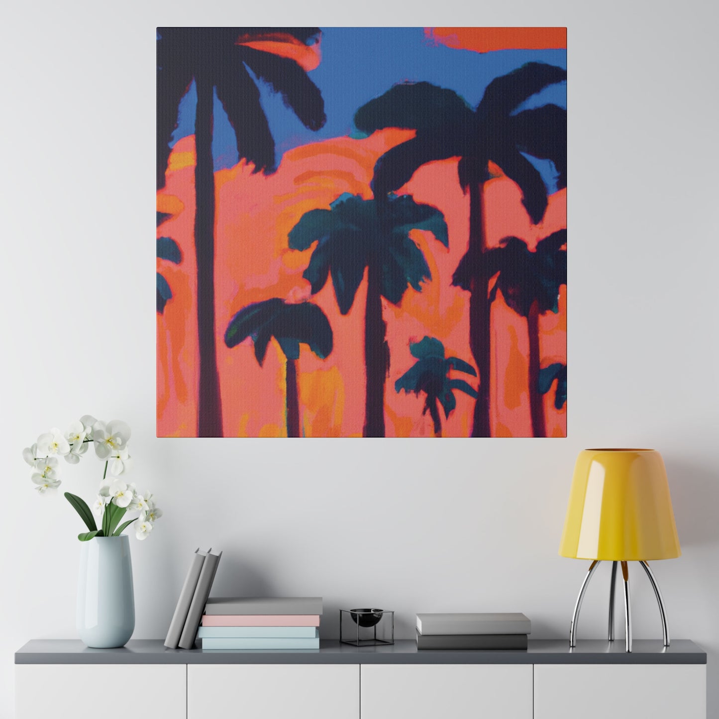 3239C - Miami Beach Sunset Painting Print | Miami | Beach | Sunset | Poster | Home Decor | Wall Art | Canvas