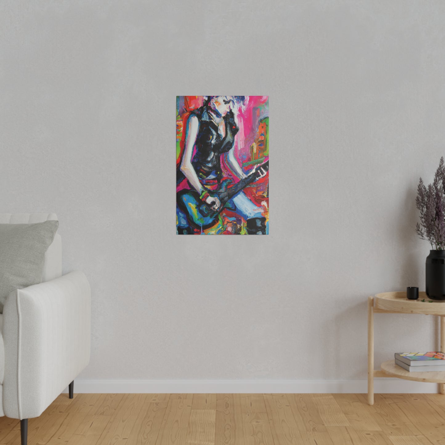 795W - Rockstar Oil Painting Style Print | Poster | Home Decor | Wall Art | Music Art | Canvas