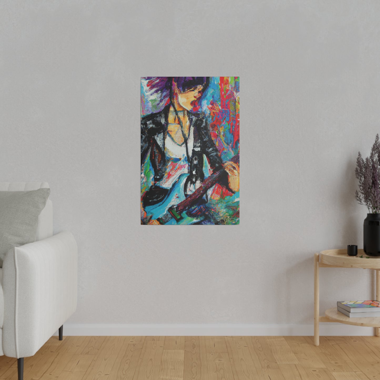 3492Z - Rockstar Oil Painting Style Print | Poster | Home Decor | Wall Art | Music Art | Canvas