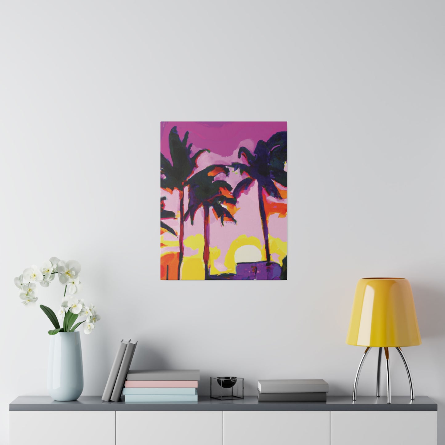 7146G - Miami Beach Sunset Painting Print | Miami | Beach | Sunset | Poster | Home Decor | Wall Art | Canvas