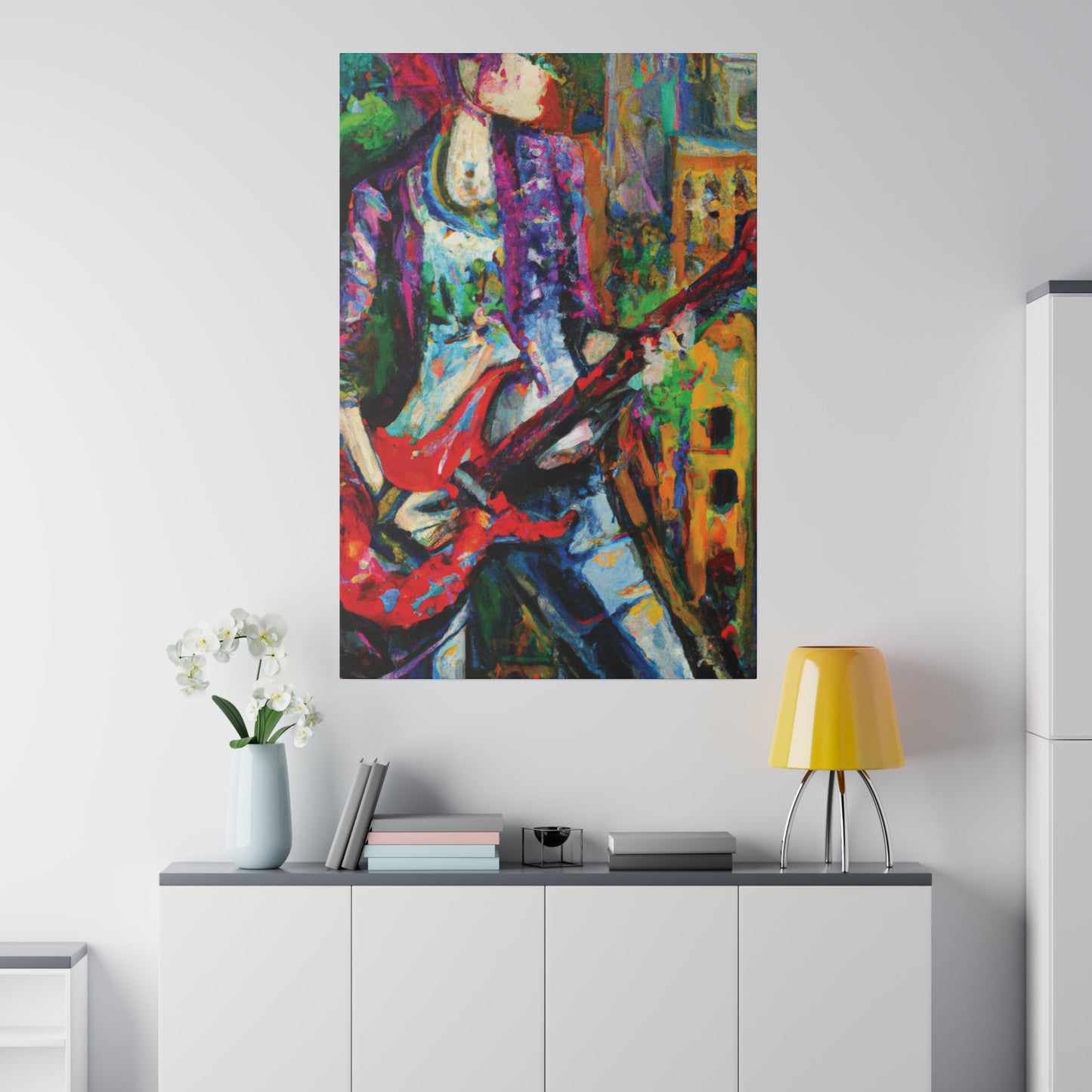 8263J - Rockstar Oil Painting Style Print | Poster | Home Decor | Wall Art | Music Art | Canvas