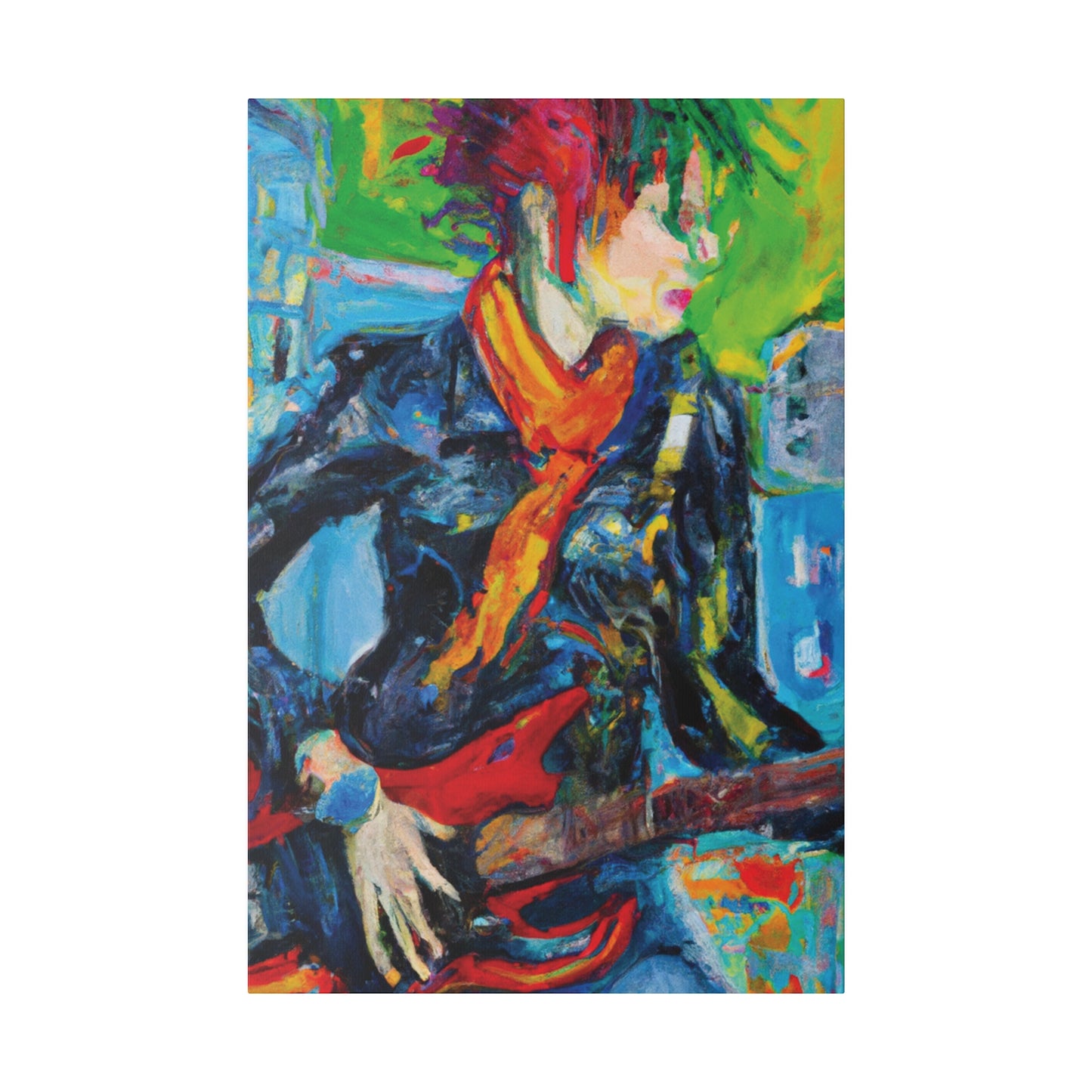 935O - Rockstar Oil Painting Style Print | Poster | Home Decor | Wall Art | Music Art | Canvas