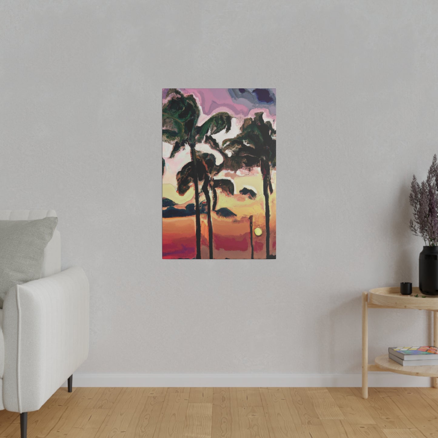 8274F - Miami Beach Sunset Painting Print | Miami | Beach | Sunset | Poster | Home Decor | Wall Art | Canvas