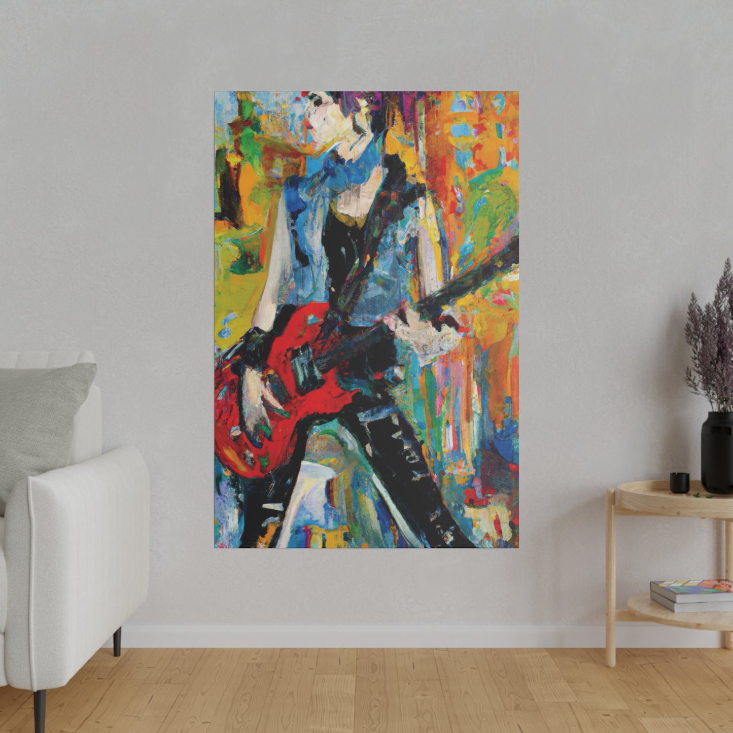 4721P - Rockstar Oil Painting Style Print | Poster | Home Decor | Wall Art | Music Art | Canvas