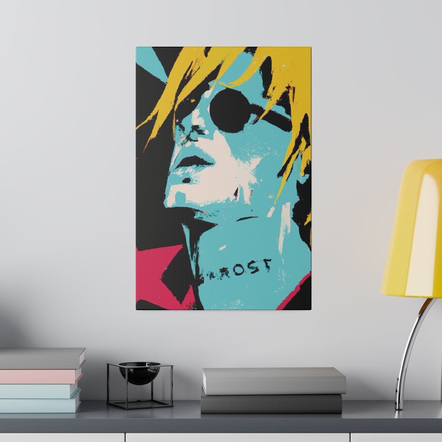 6138S - Rockstar Painting Print | Face | Abstract | Poster | Home Decor | Wall Art | Music Art | Canvas