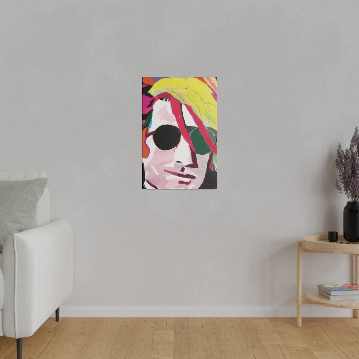 834Y - Rockstar Painting Print | Face | Abstract | Poster | Home Decor | Wall Art | Music Art | Canvas