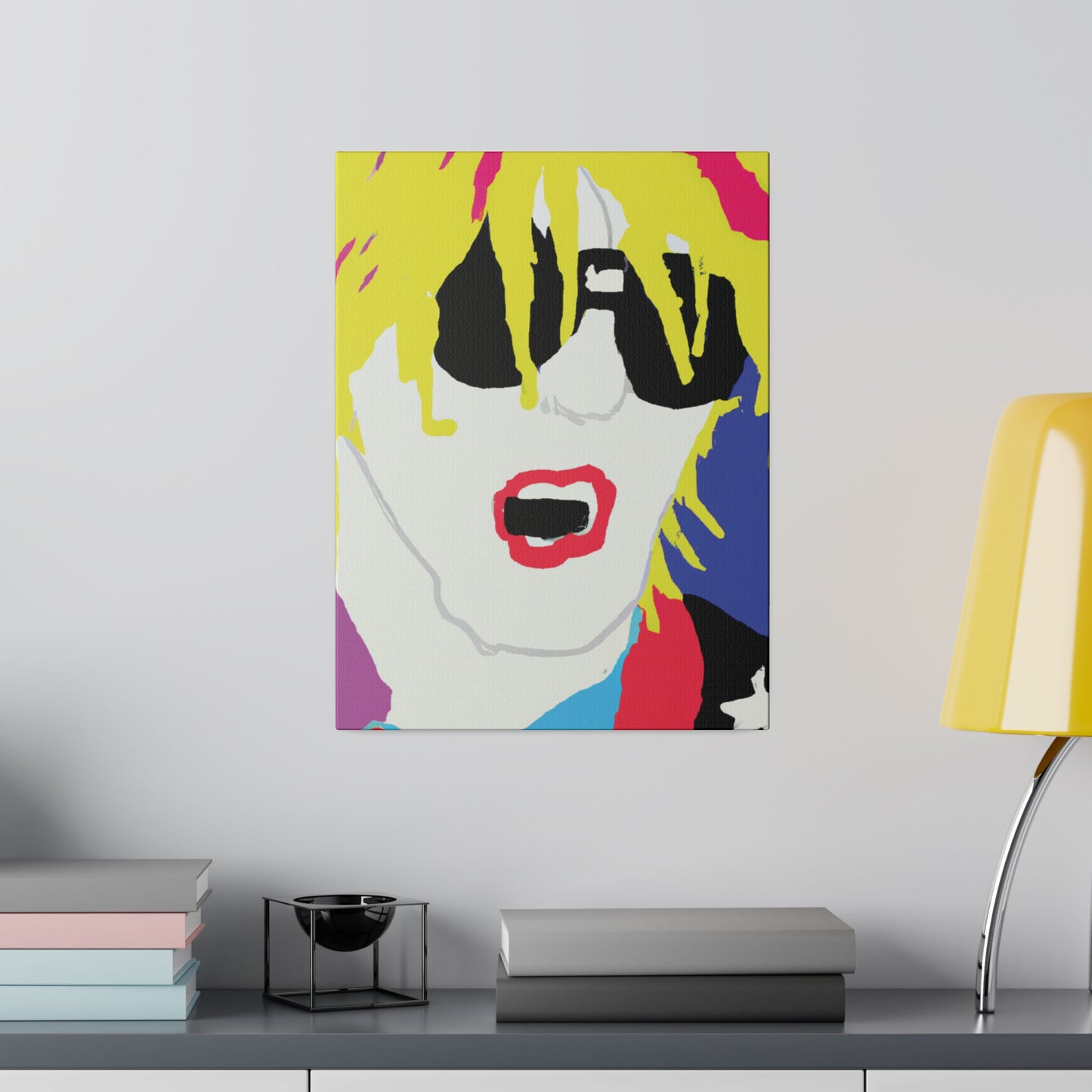 5917X - Rockstar Painting Print | Face | Abstract | Poster | Home Decor | Wall Art | Music Art | Canvas