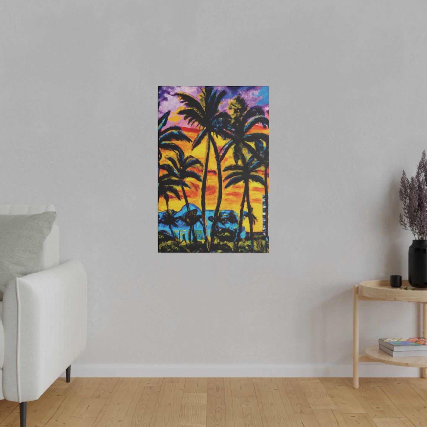 5378U - Miami Beach Sunset Painting Print | Miami | Beach | Sunset | Poster | Home Decor | Wall Art | Canvas