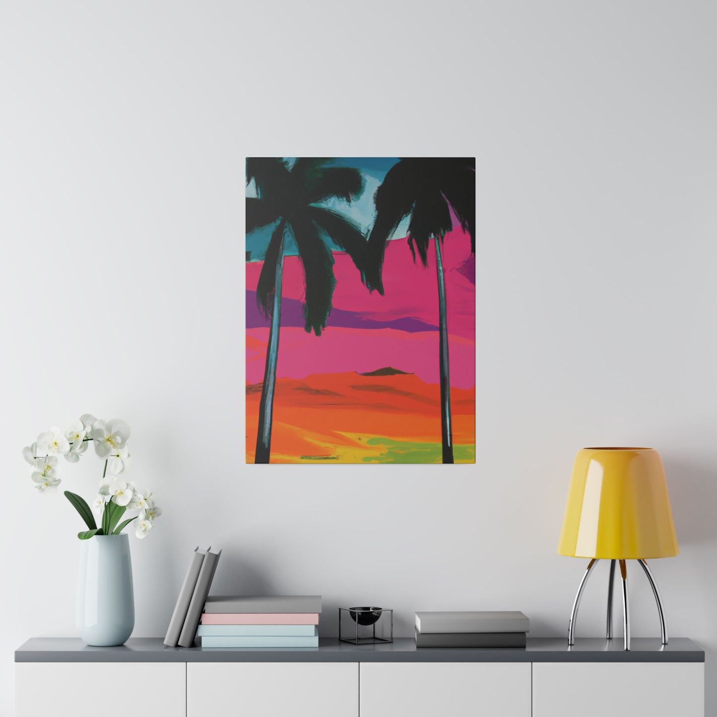 9027A - Miami Beach Sunset Painting Print | Miami | Beach | Sunset | Poster | Home Decor | Wall Art | Canvas