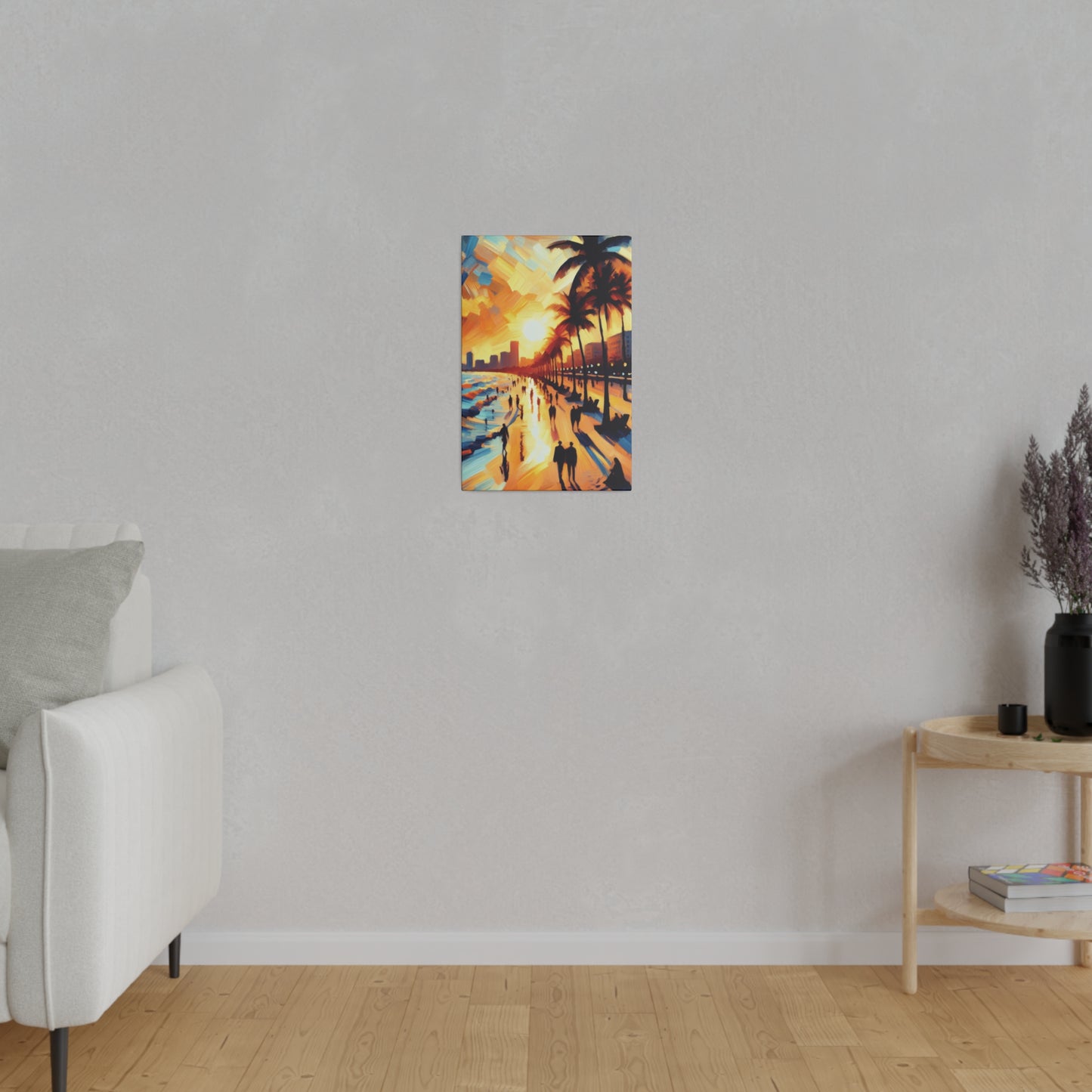 7846G - Miami Beach Sunset Painting Print | Miami | Beach | Sunset | Poster | Home Decor | Wall Art | Canvas