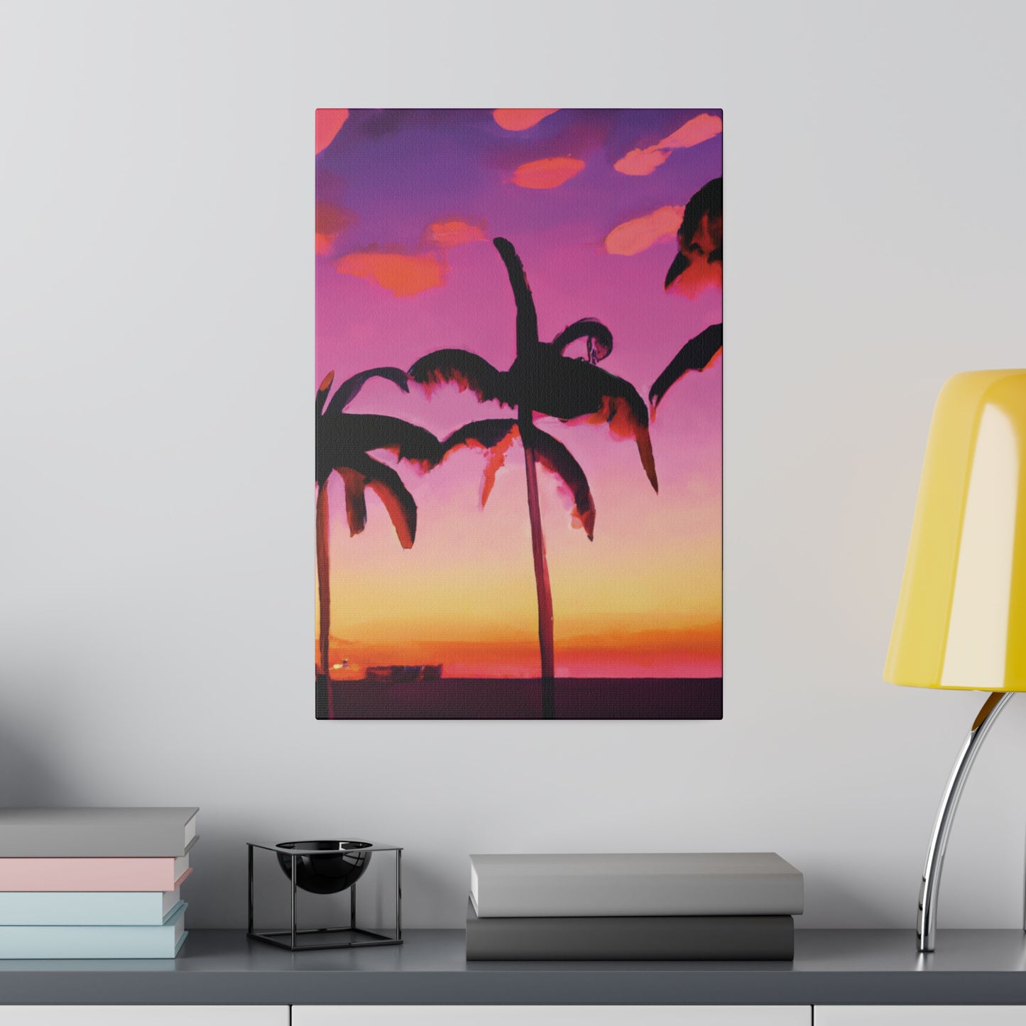 5426A - Miami Beach Sunset Painting Print | Miami | Beach | Sunset | Poster | Home Decor | Wall Art | Canvas