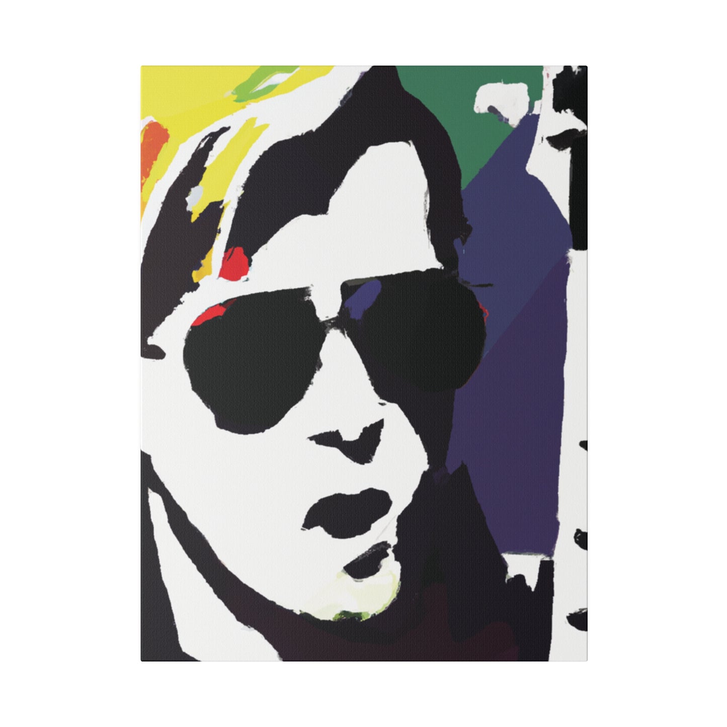 3723C - Rockstar Painting Print | Face | Abstract | Poster | Home Decor | Wall Art | Music Art | Canvas