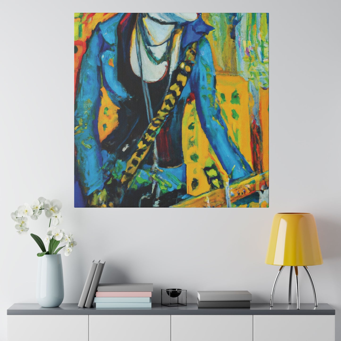 2344X - Rockstar Oil Painting Style Print | Poster | Home Decor | Wall Art | Music Art | Canvas