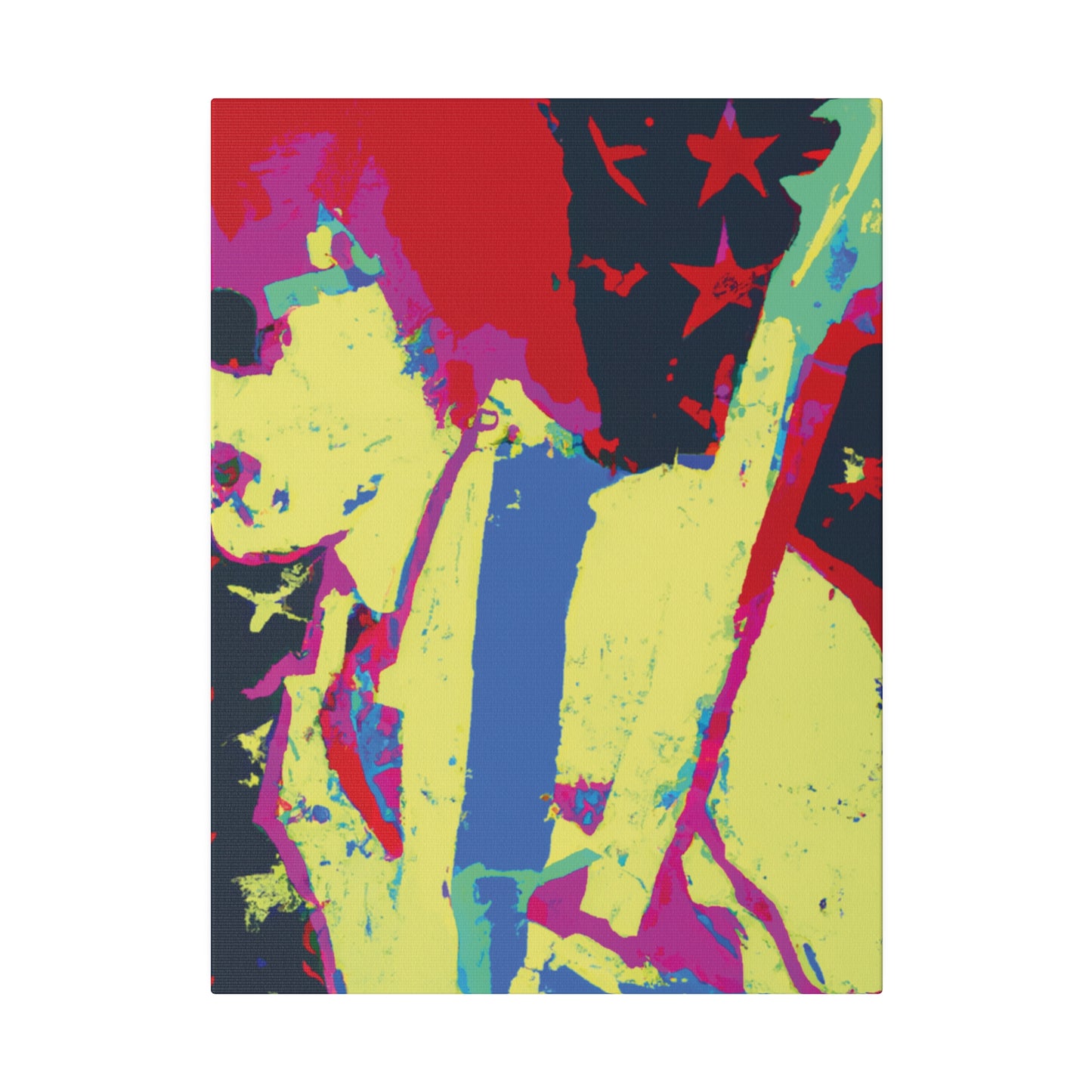 9735F - Rockstar Painting Print | Face | Abstract | Poster | Home Decor | Wall Art | Music Art | Canvas