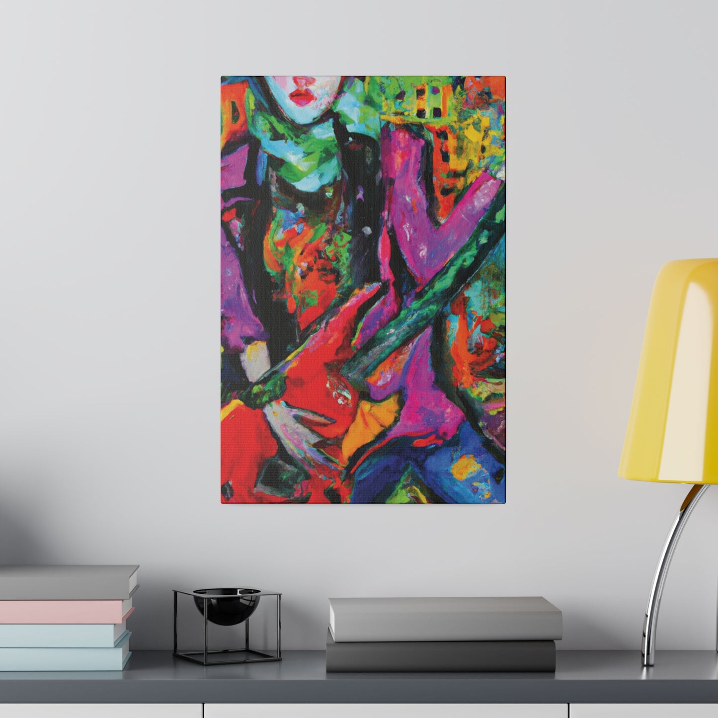 3861D - Rockstar Oil Painting Style Print | Poster | Home Decor | Wall Art | Music Art | Canvas