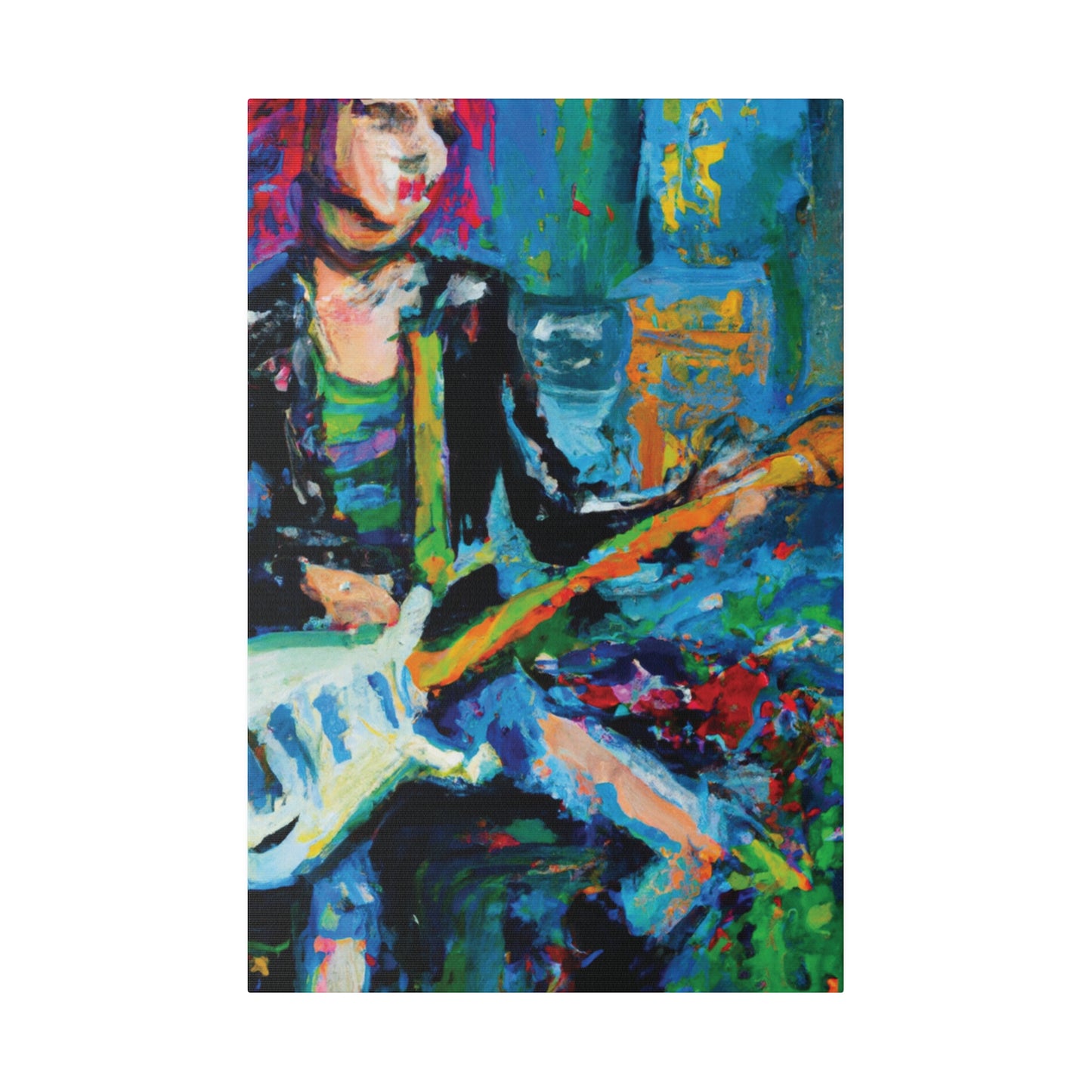 6774A - Rockstar Oil Painting Style Print | Poster | Home Decor | Wall Art | Music Art | Canvas