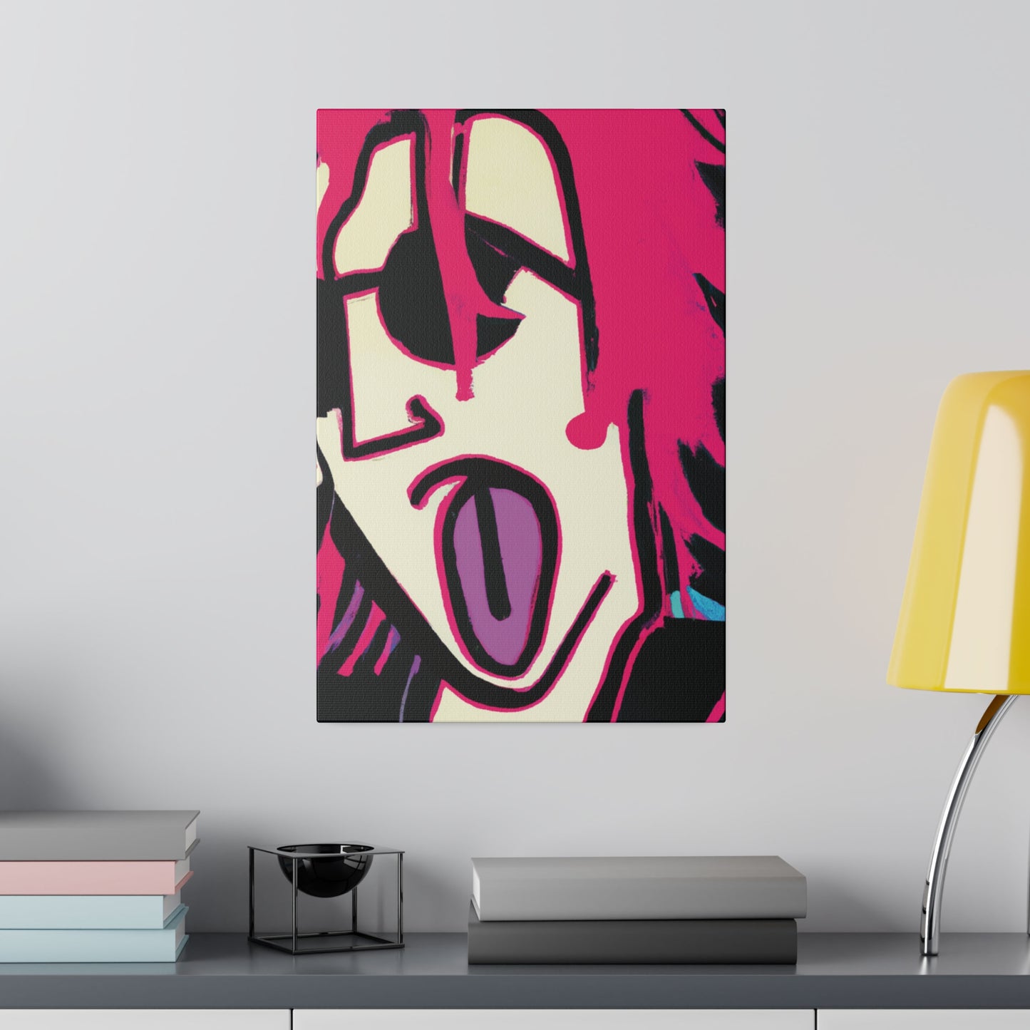 7356Q - Rockstar Painting Print | Face | Abstract | Poster | Home Decor | Wall Art | Music Art | Canvas