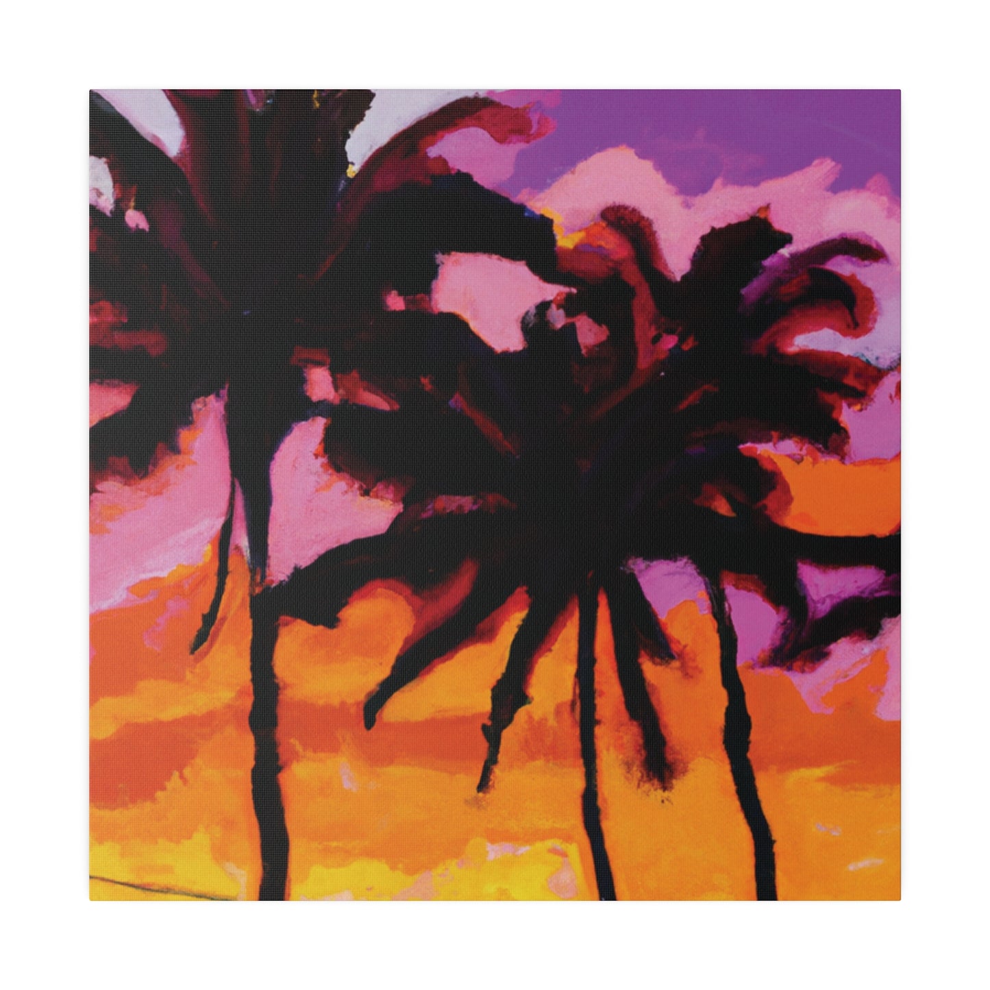 8367T - Miami Beach Sunset Painting Print | Miami | Beach | Sunset | Poster | Home Decor | Wall Art | Canvas