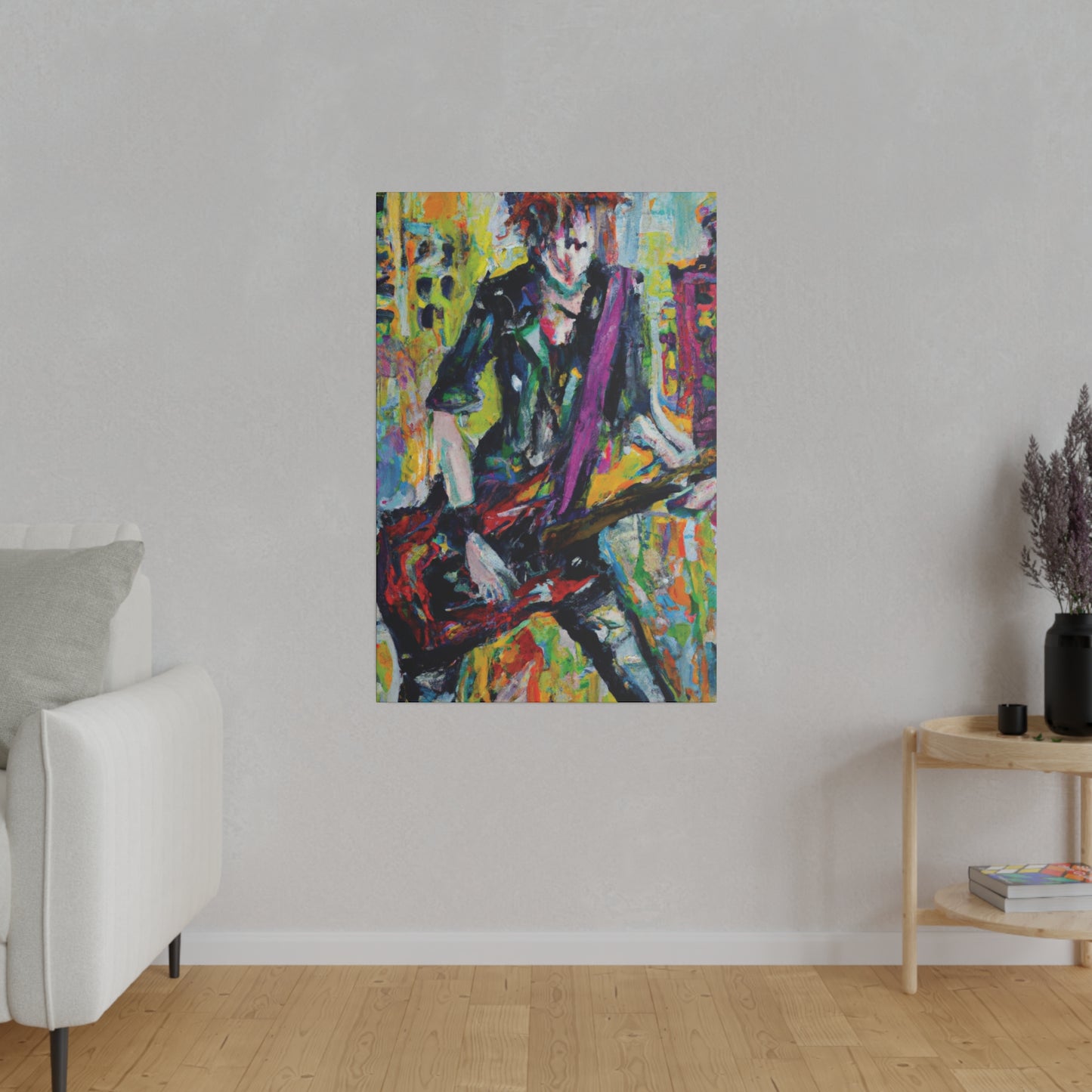 5521G - Rockstar Oil Painting Style Print | Poster | Home Decor | Wall Art | Music Art | Canvas
